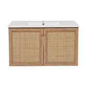 Golden Oak / White / 1-Hole