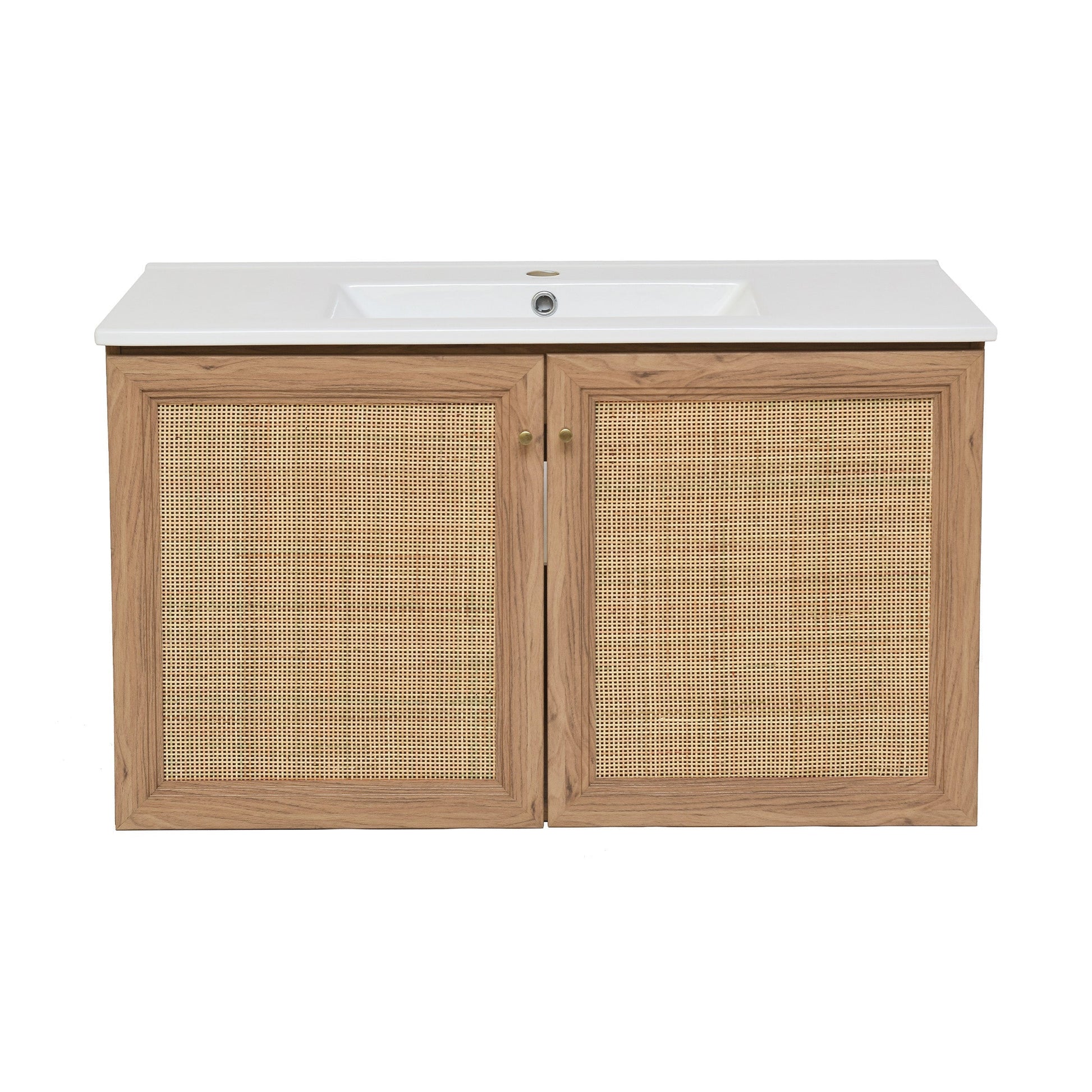 Golden Oak / White / 1-Hole