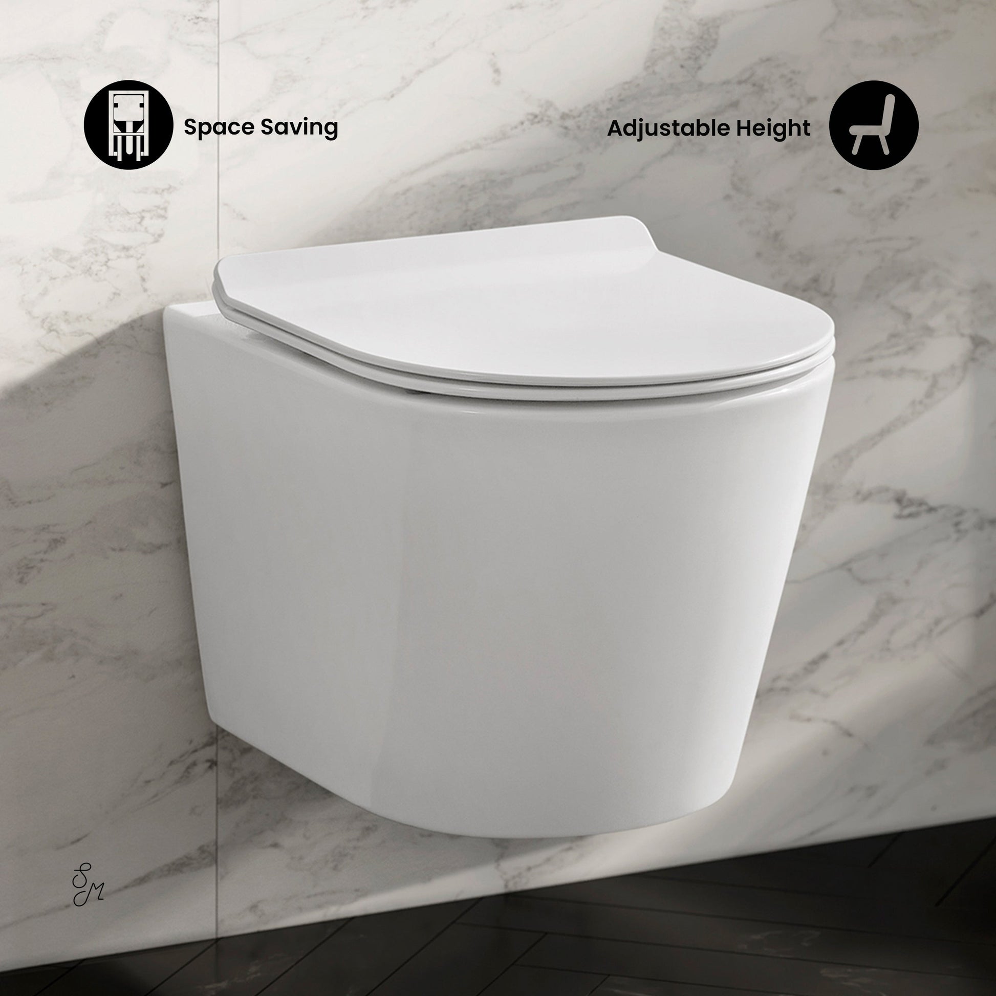 Glossy White / Brass