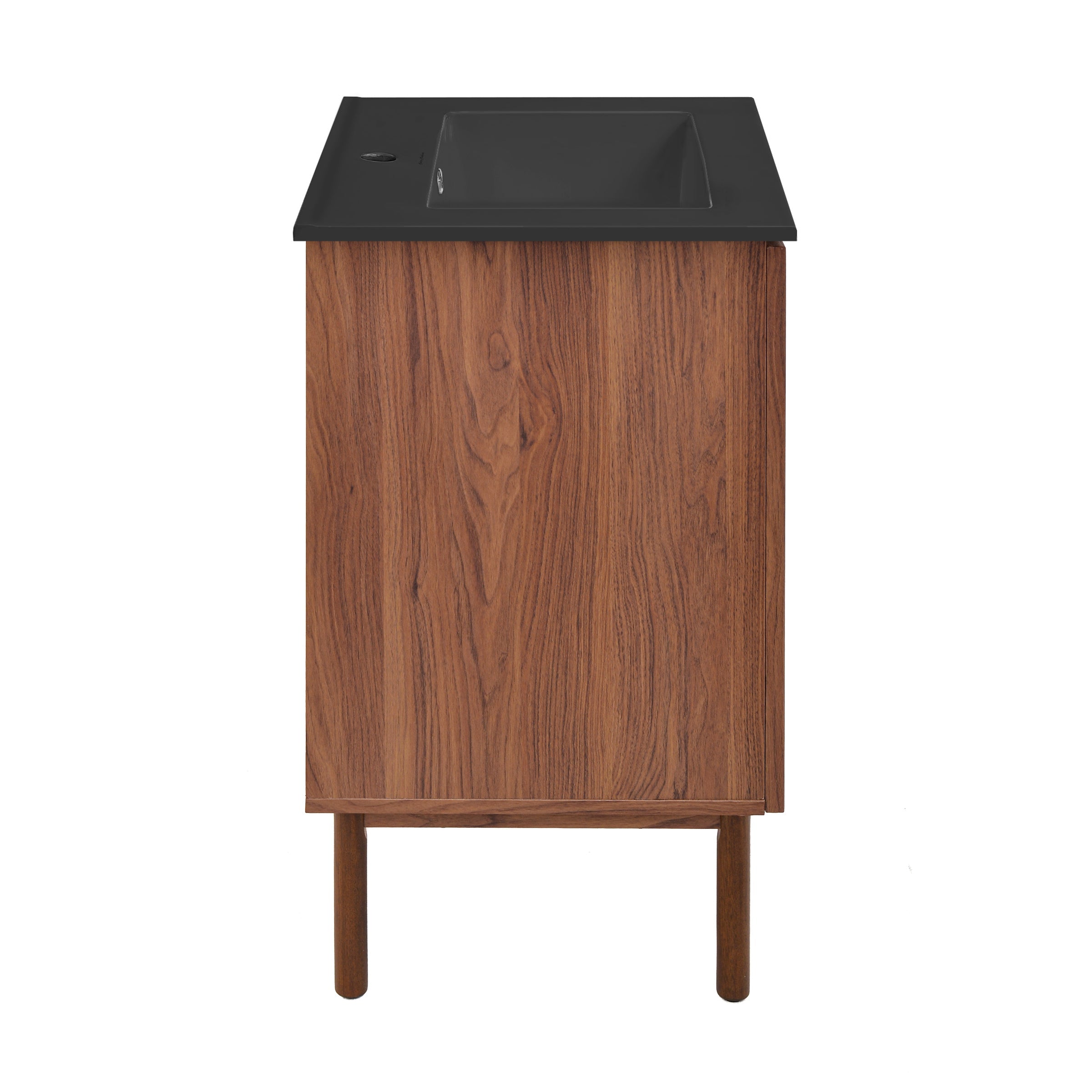 Brown Oak / Matte Black / 1-Hole