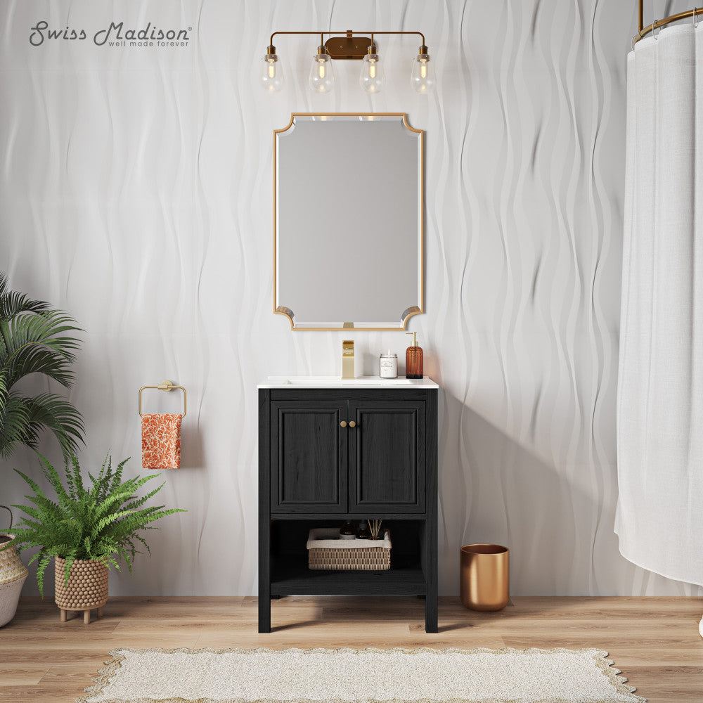 Black Oak / White / 1-Hole