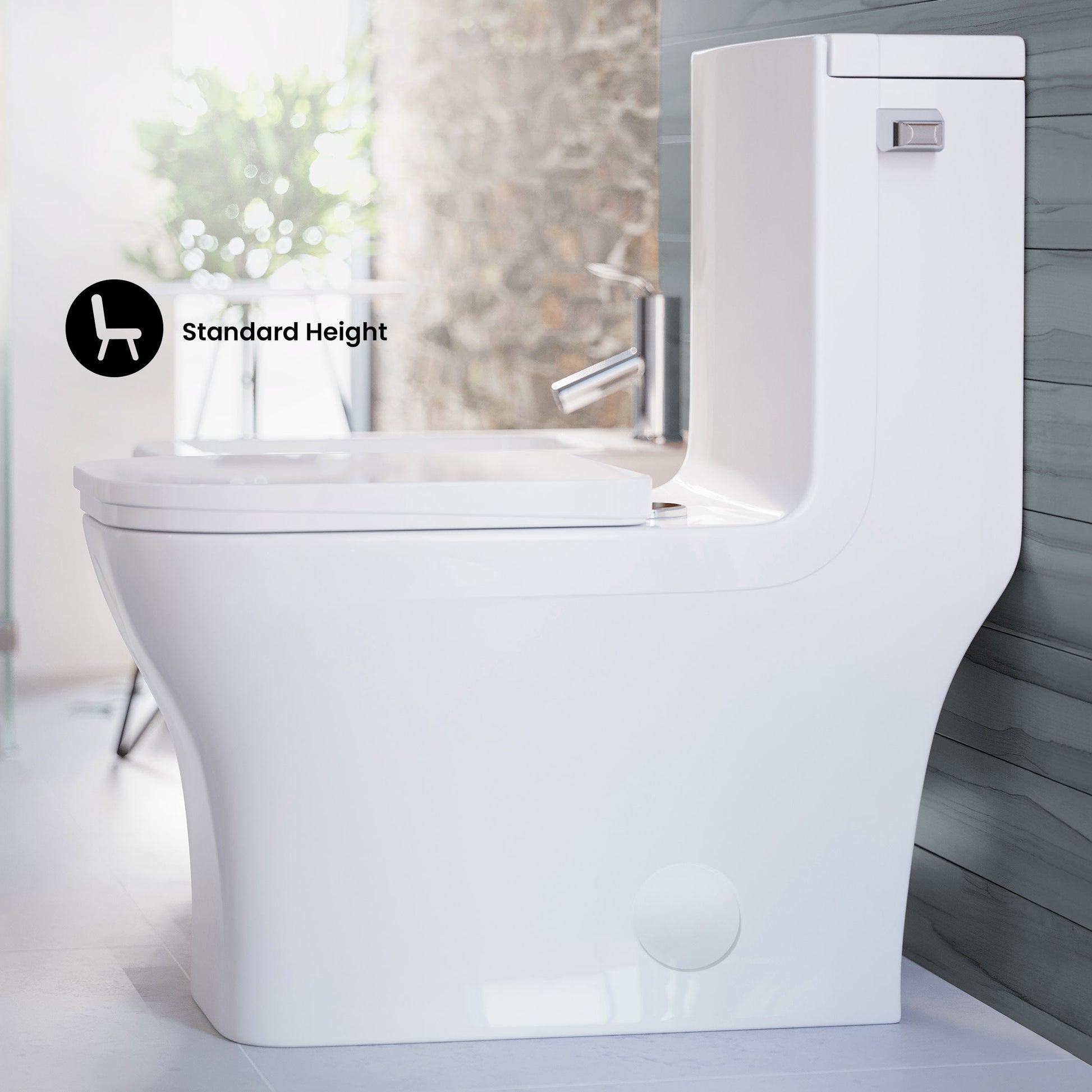 Glossy White / Single - Right / Chrome