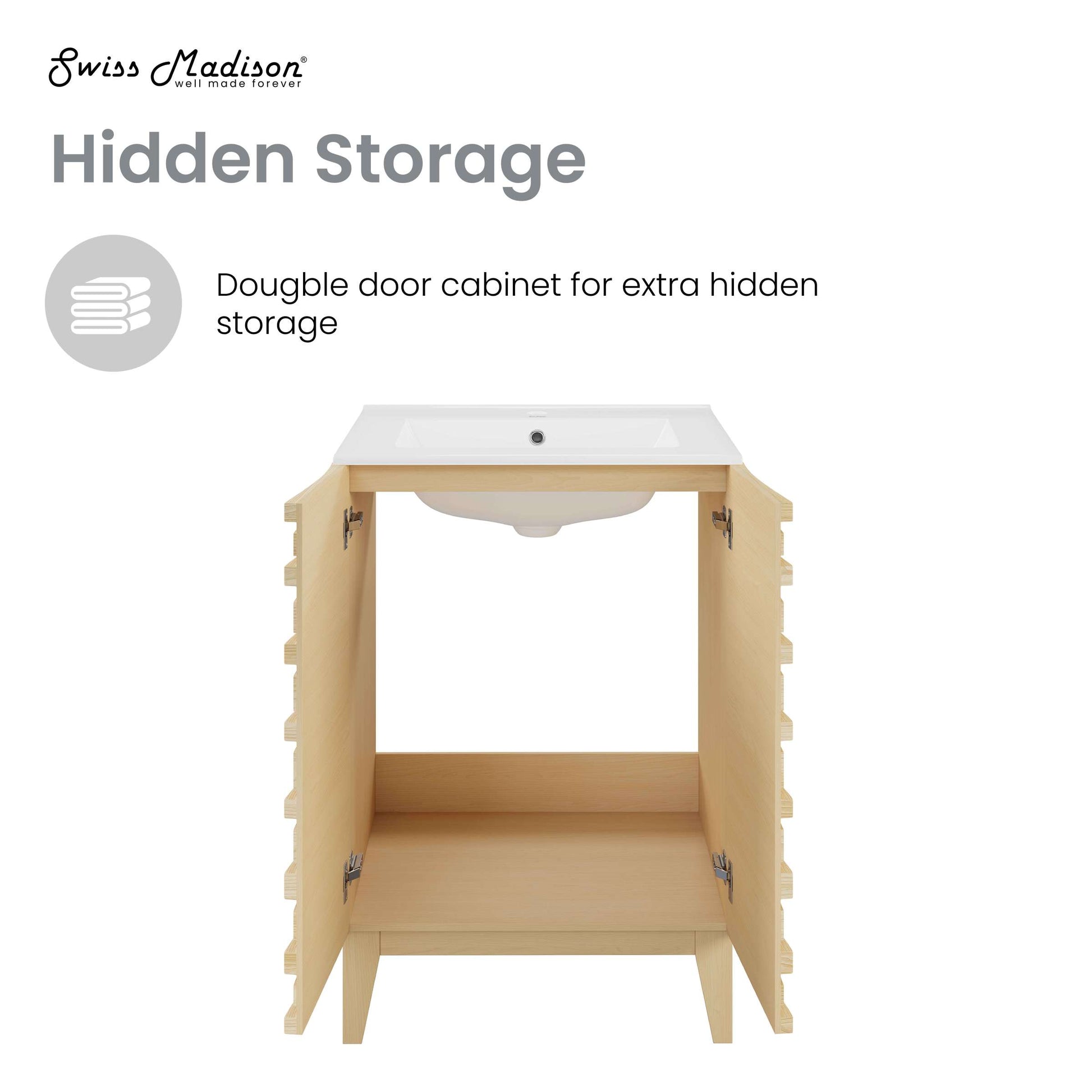 Natural Oak / White / 1-Hole