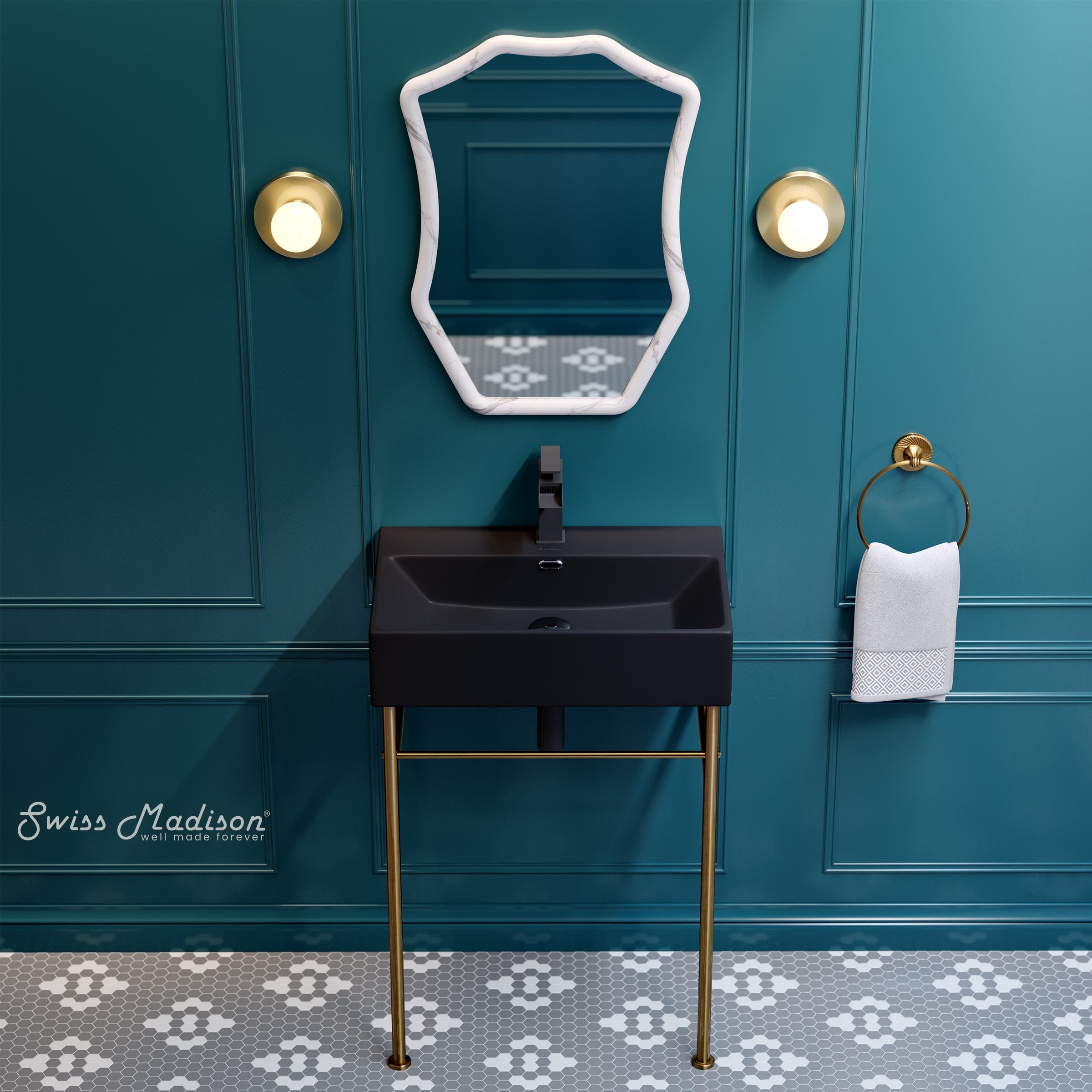 Brushed Gold / Matte Black / 1-Hole