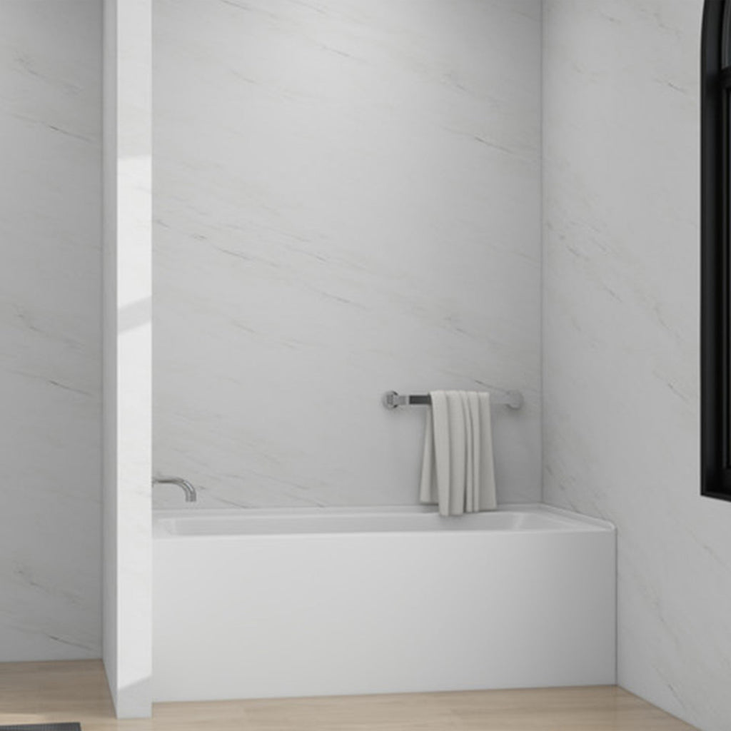 White / Brushed Nickel / Left Drain