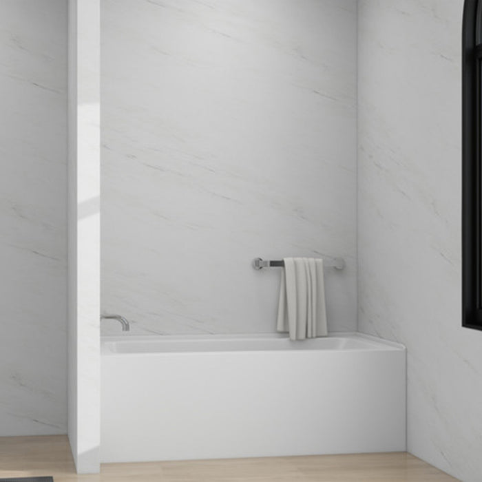 White / Brushed Nickel / Left Drain