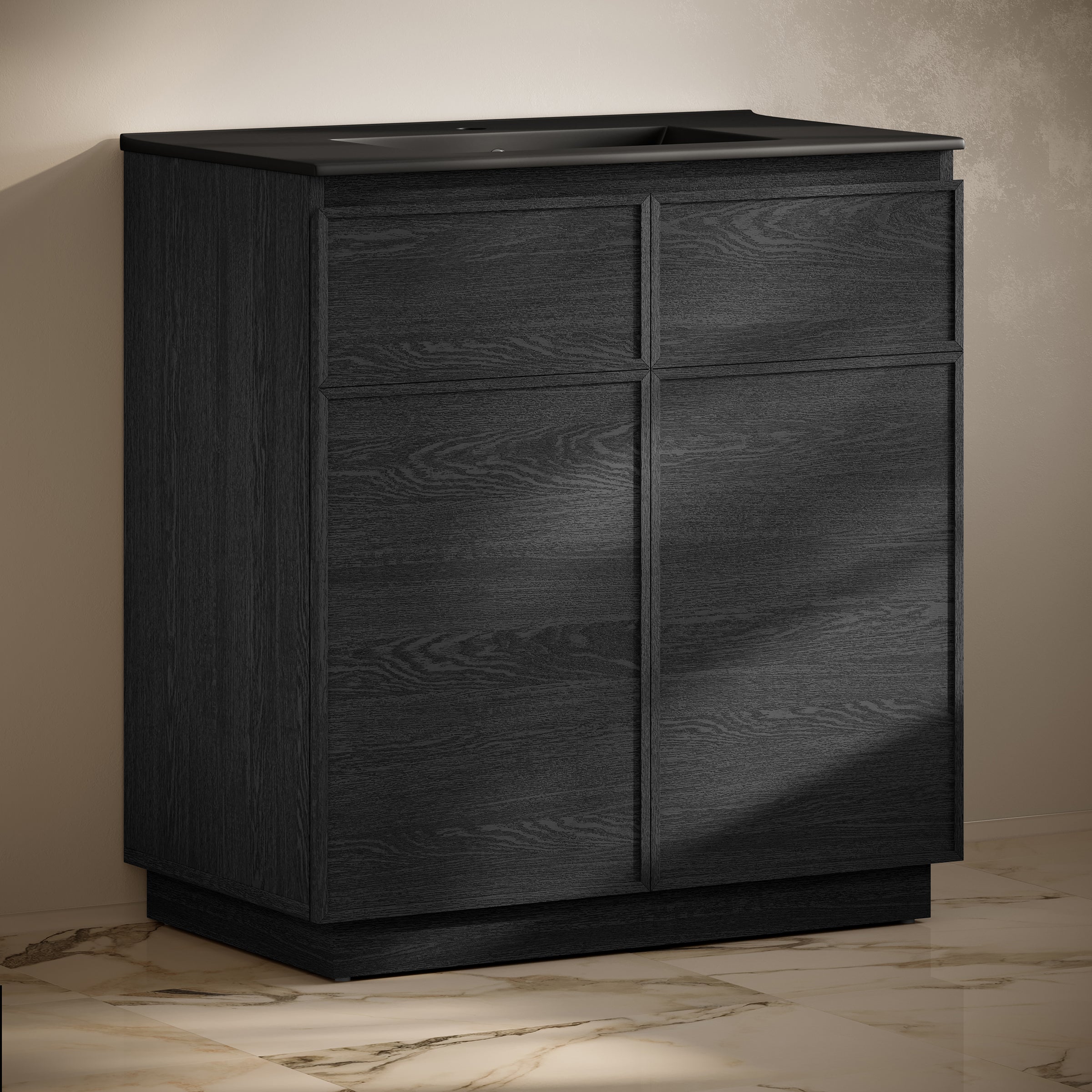 Black Oak / Black / 1-Hole
