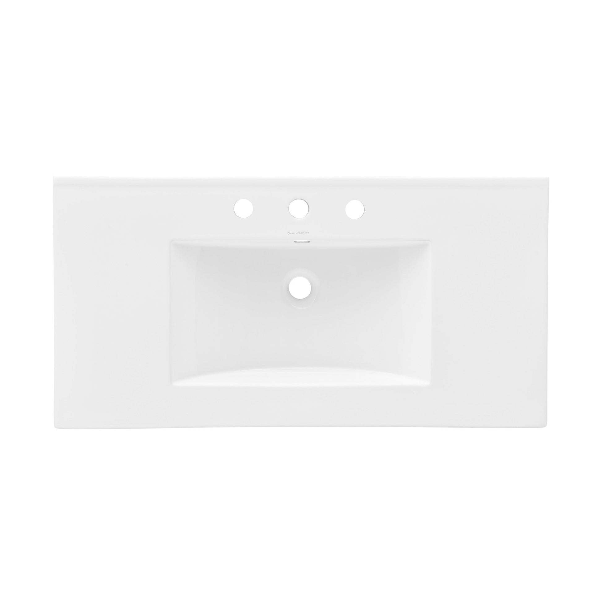 Glossy White / 3-Hole / Center