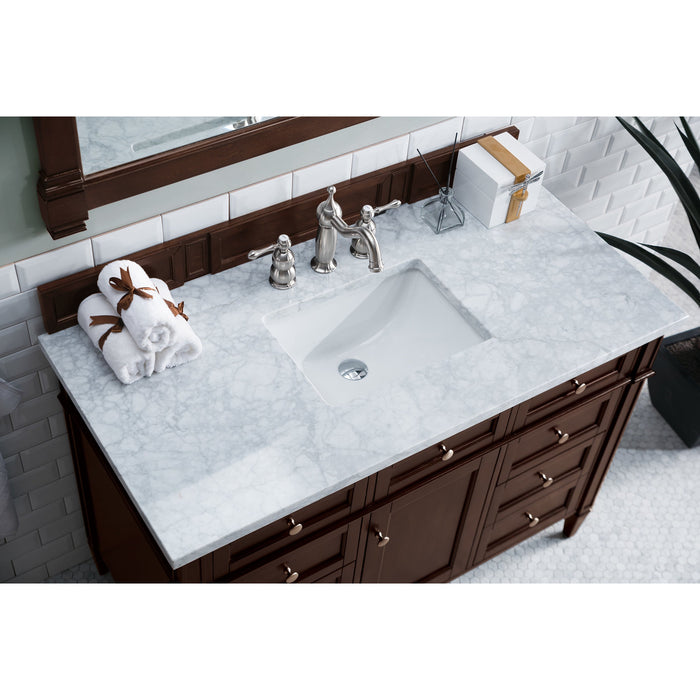 Burnished Mahogany / Carrara White - 3 Faucet Holes