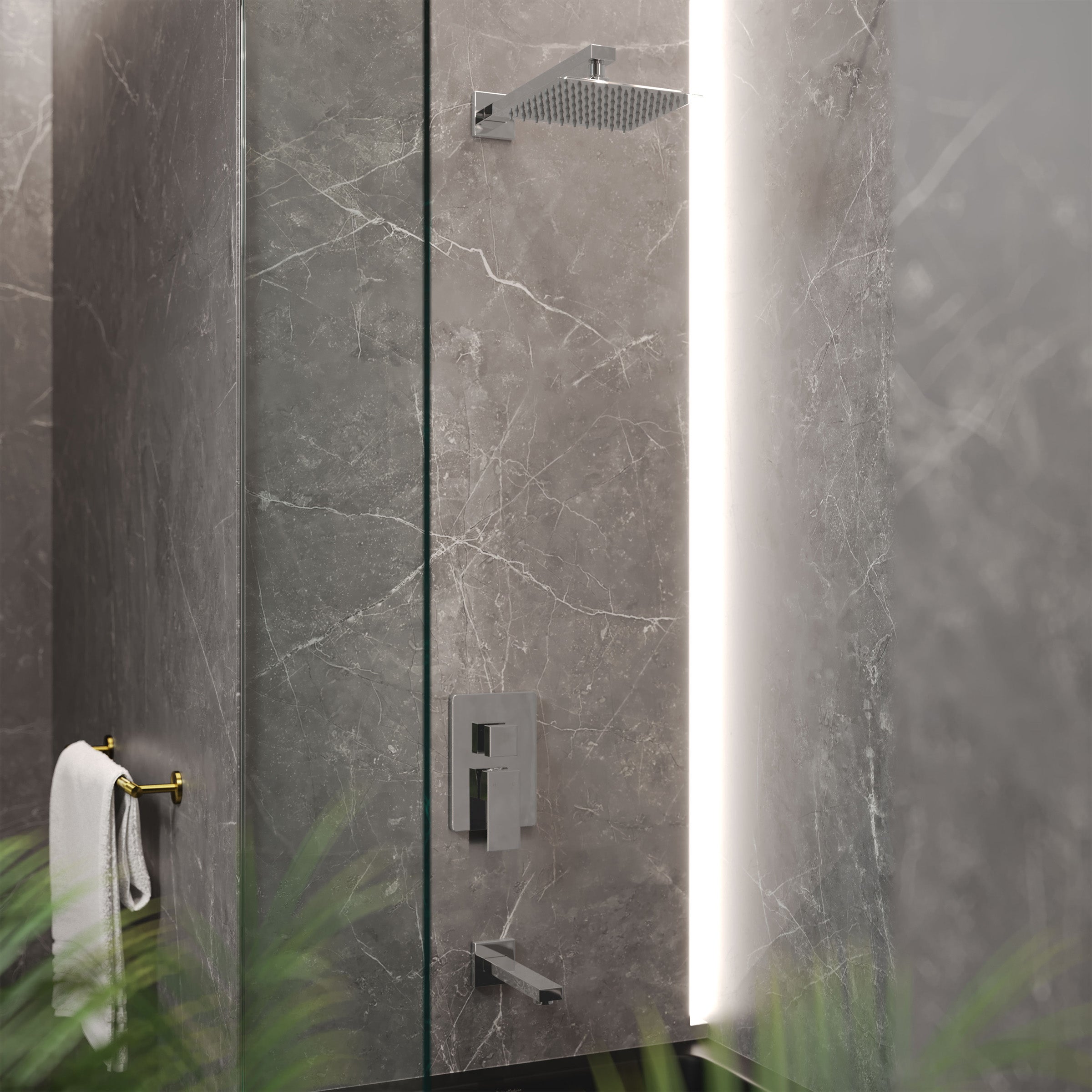 Polished Chrome / With Tub Filler