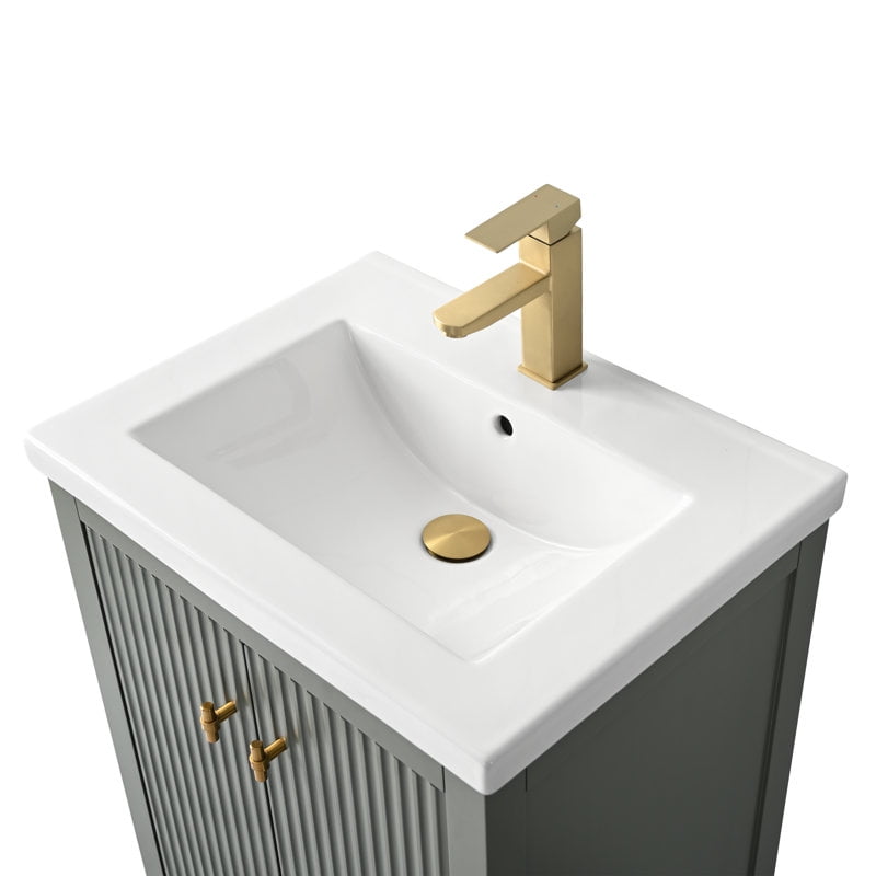 Linear Vintage Green / Golden Brushed