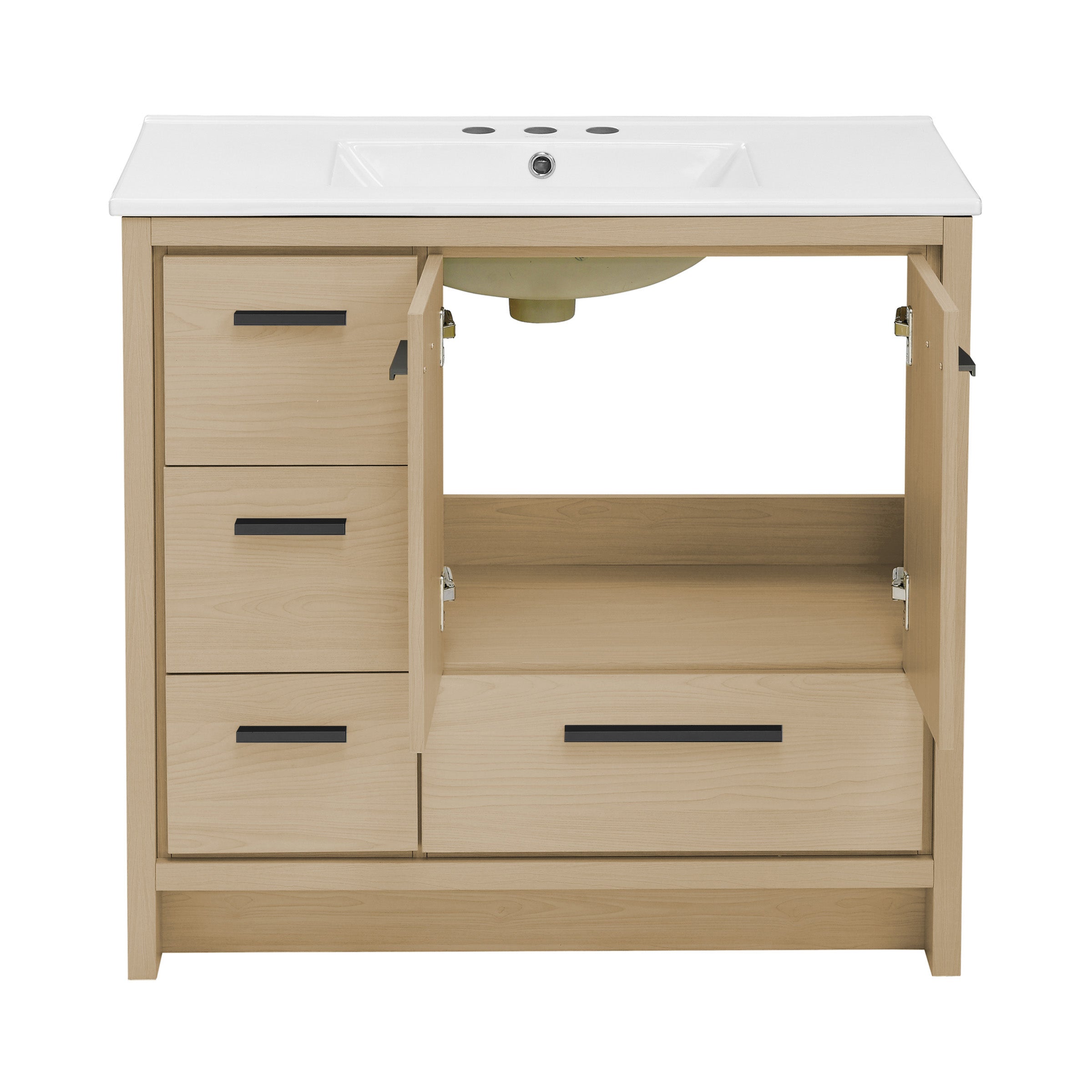 Natural Oak / White / 3-Hole