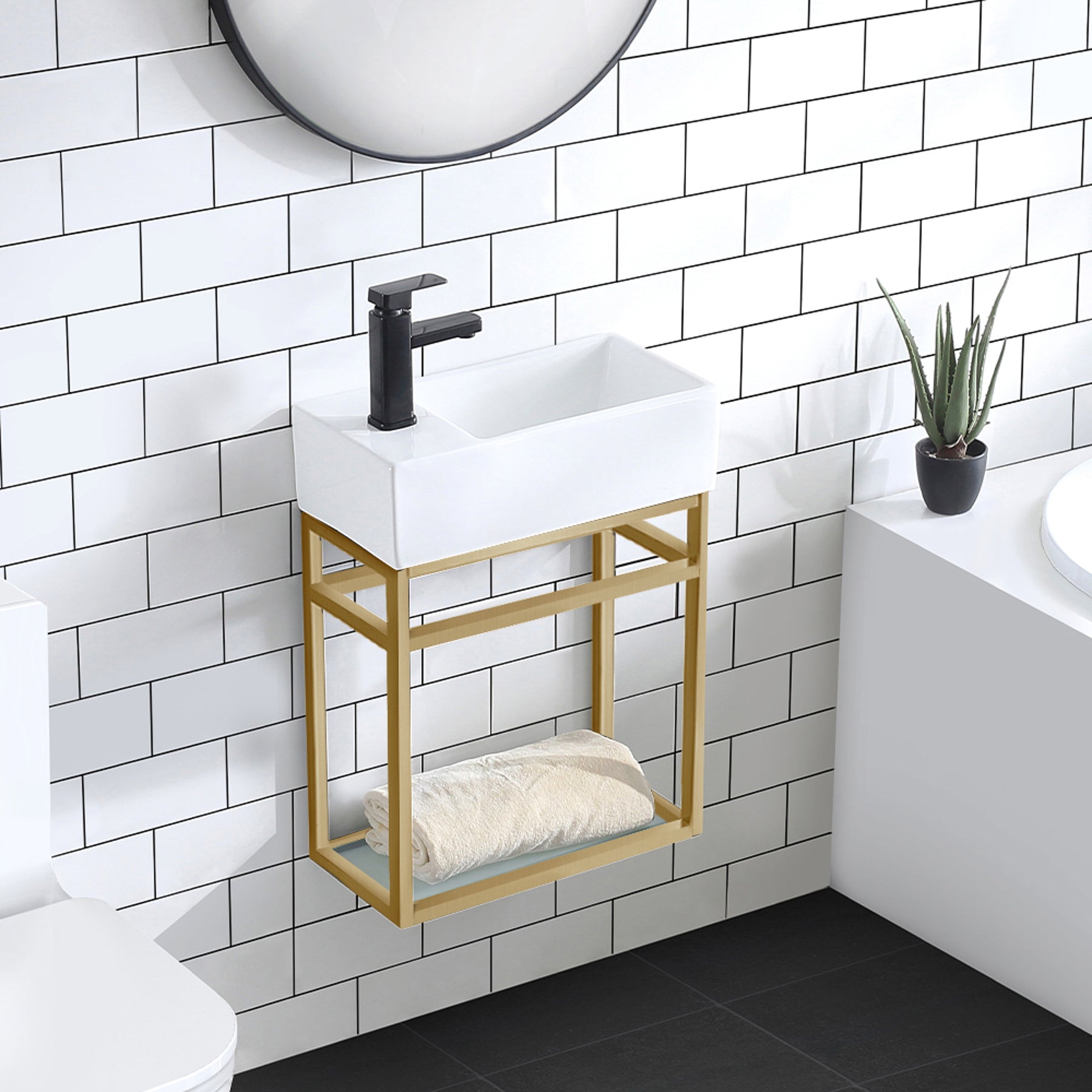 Gold / White / 1-Hole