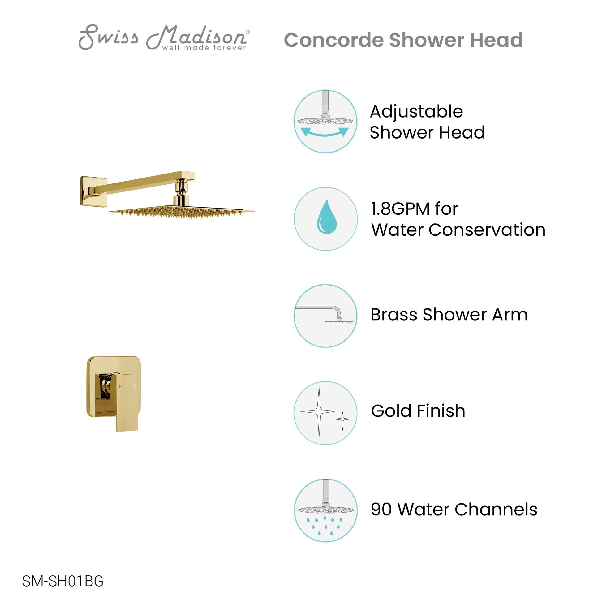 Brushed Gold / Without Tub Filler
