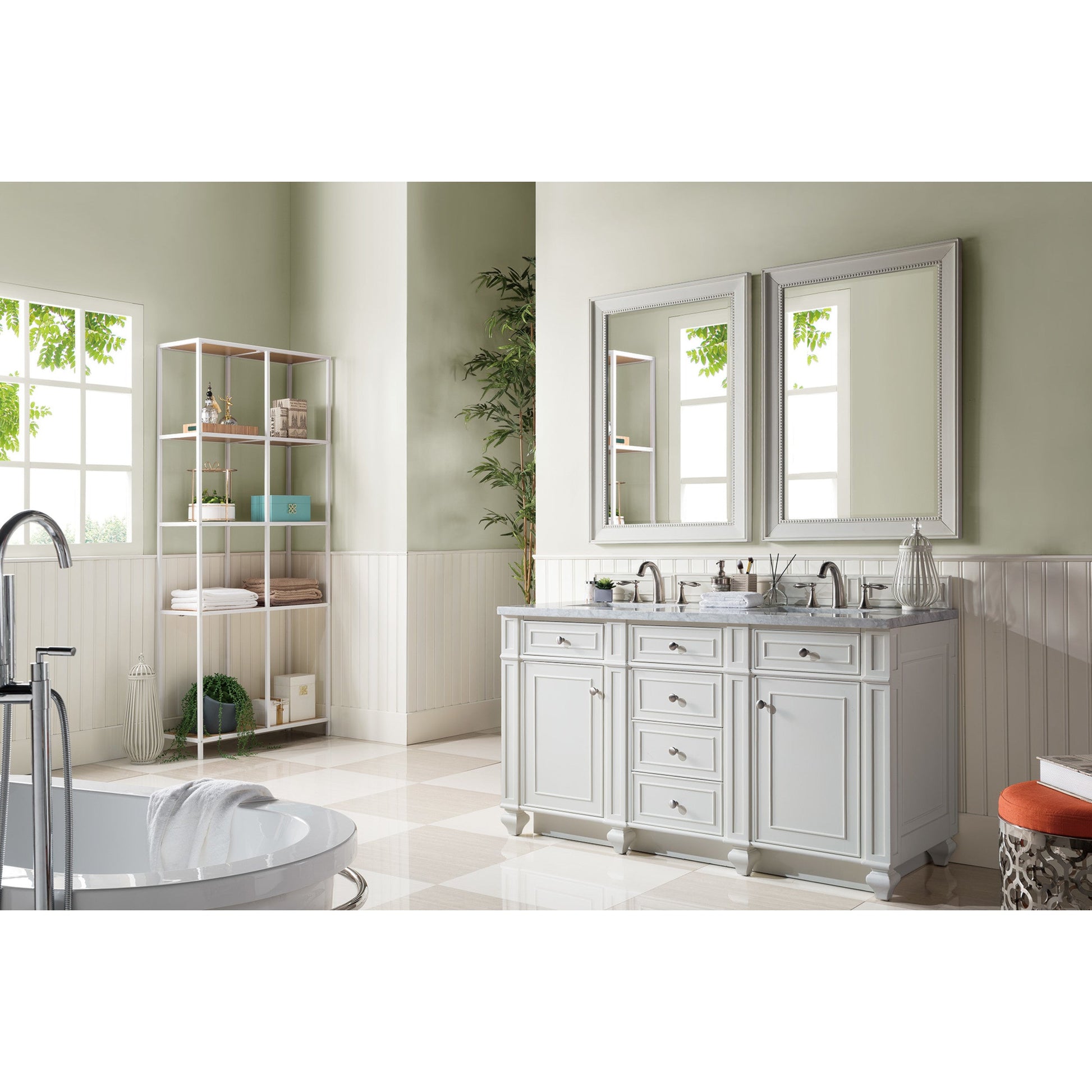 Bright White / Carrara White - 3 Faucet Holes