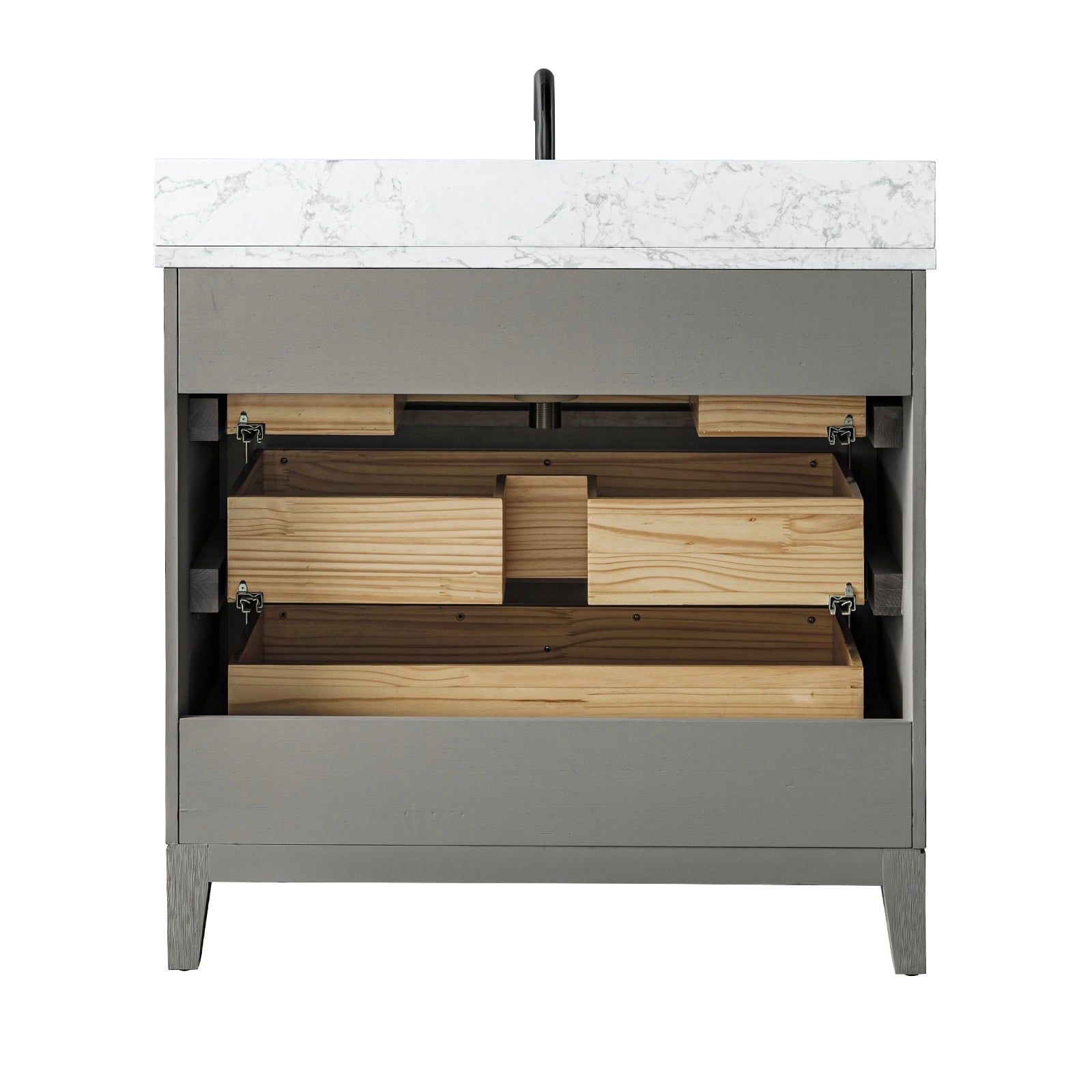 Linear Driftwood Gray / Matte Black