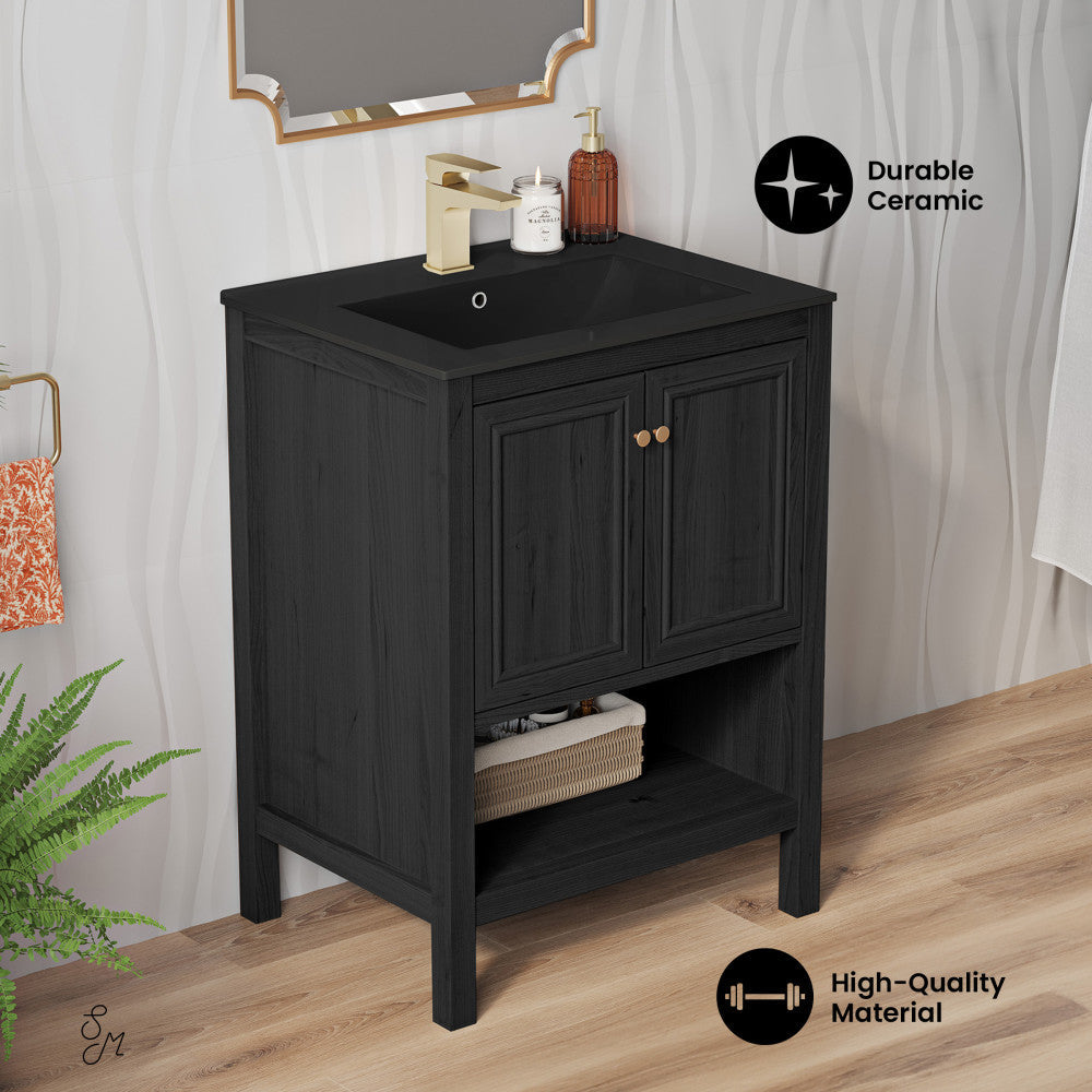 Black Oak / Black / 1-Hole