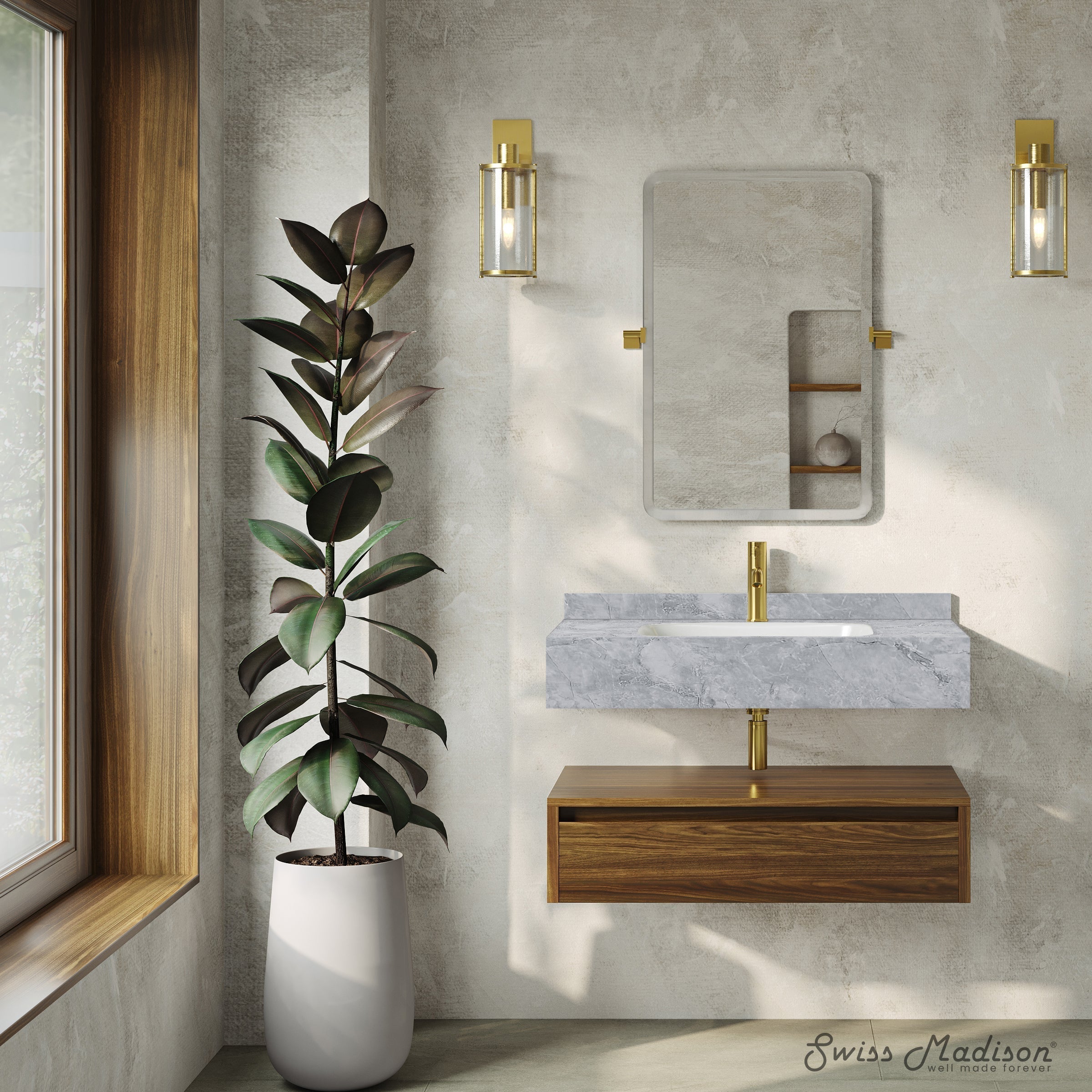 Brown Oak / Storm Gray