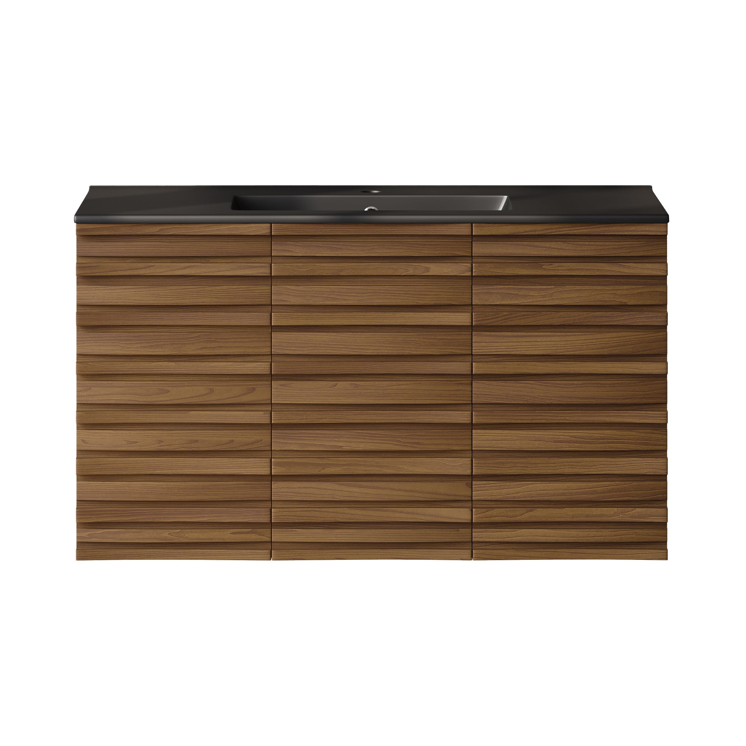 Brown Oak / Black / 1-Hole