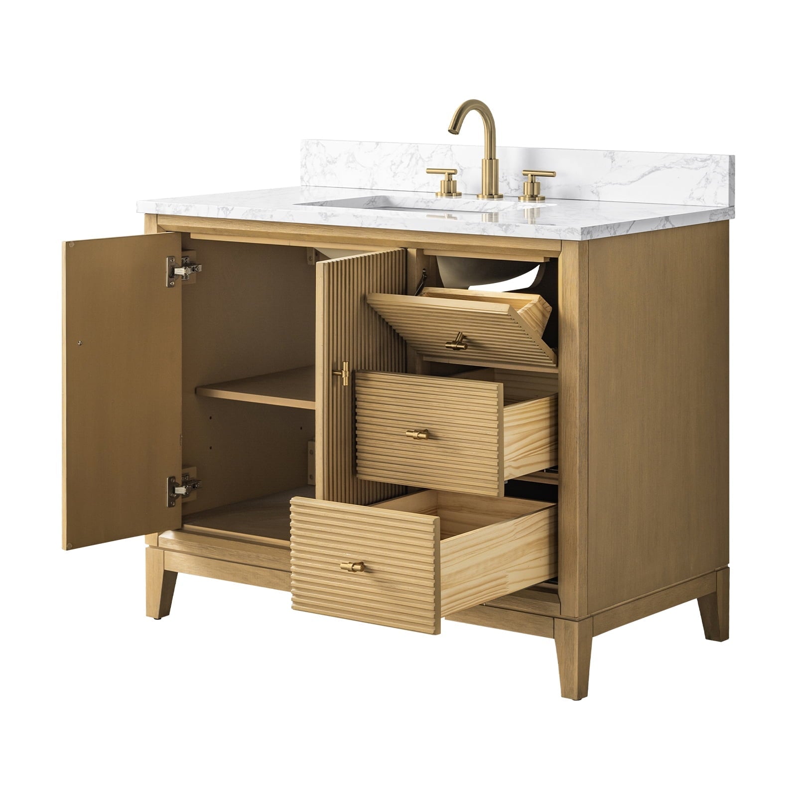 Linear Natural Oak / Golden Brushed