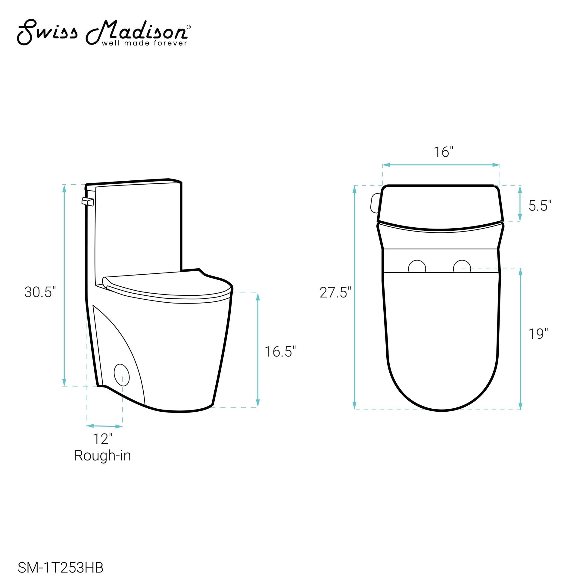 Glossy White / Single - Left / Black