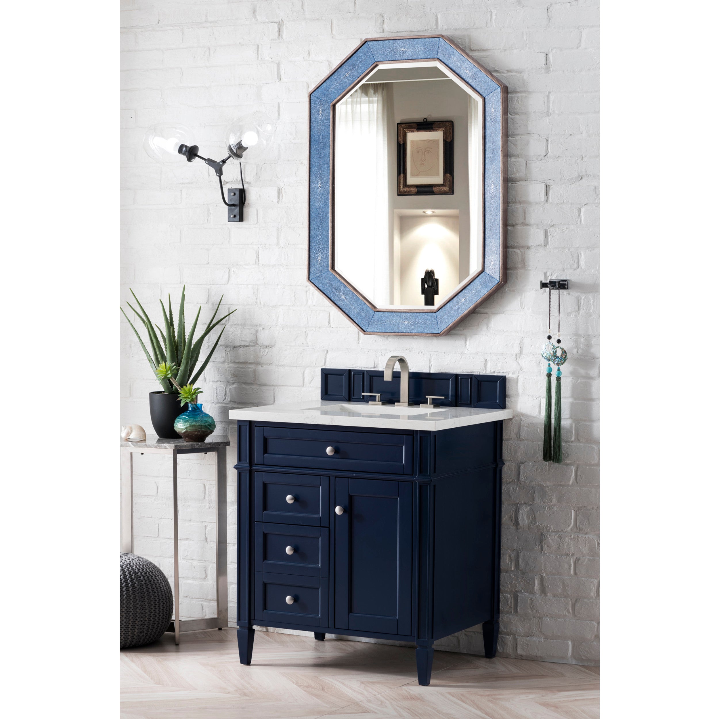 Victory Blue / Eternal Jasmine Pearl - 3 Faucet Holes