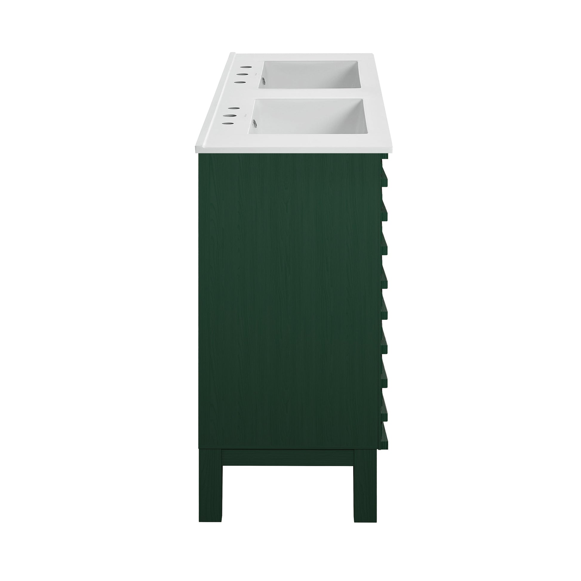 Green Oak / Glossy White / 3-Hole