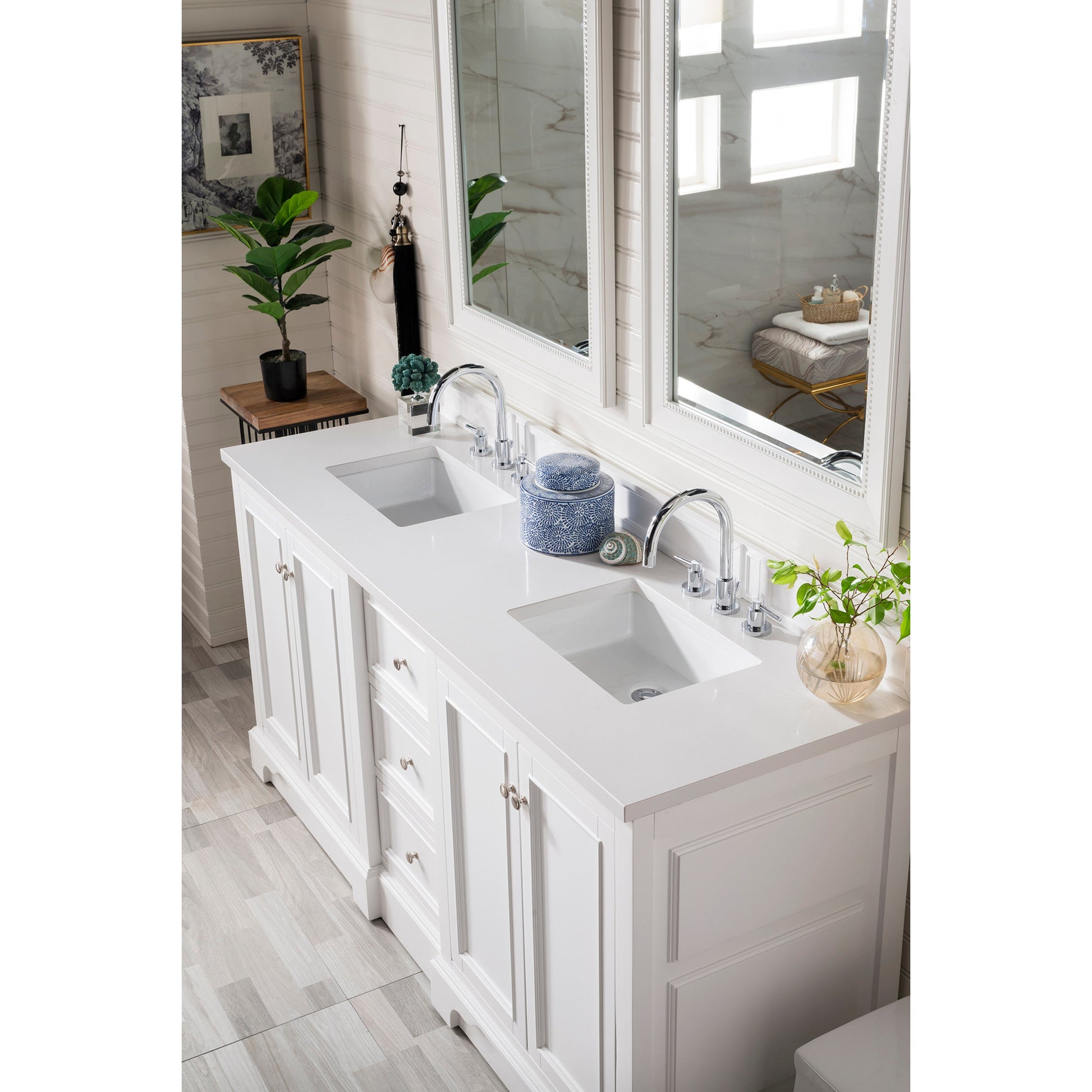 Bright White / White Zeus - 3 Faucet Holes