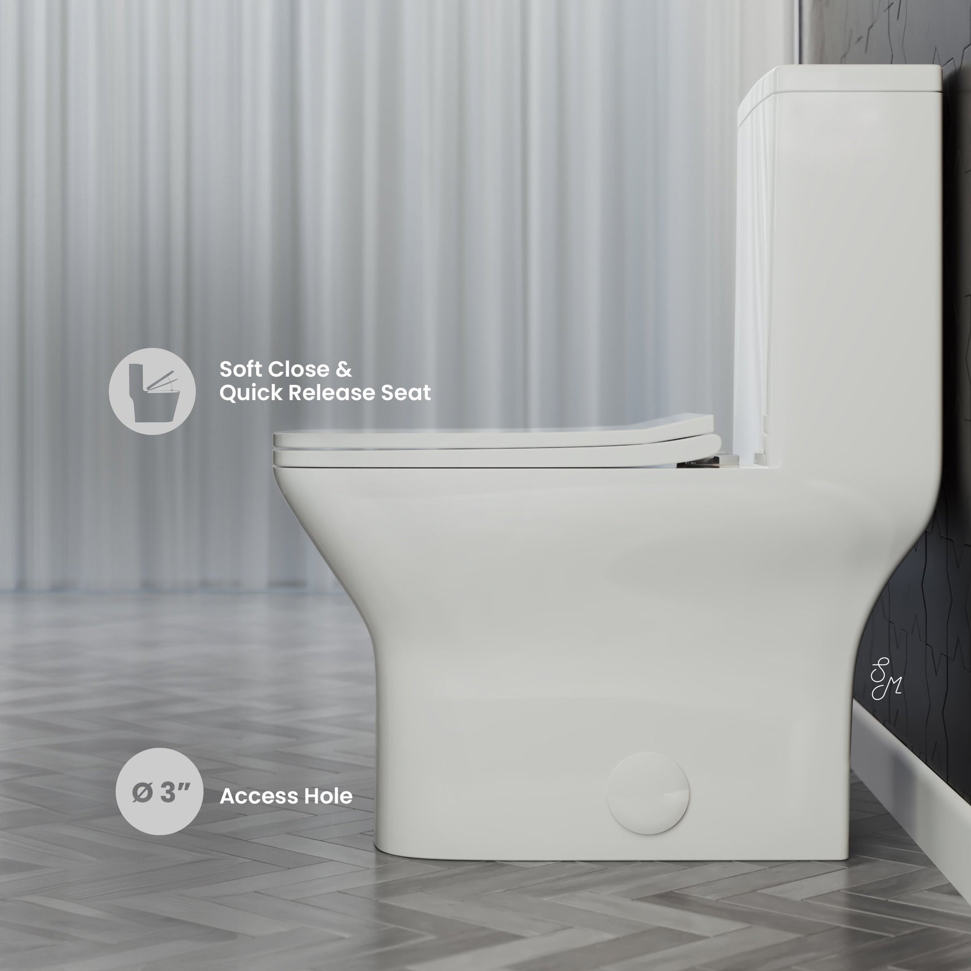 Glossy White / Single - Left