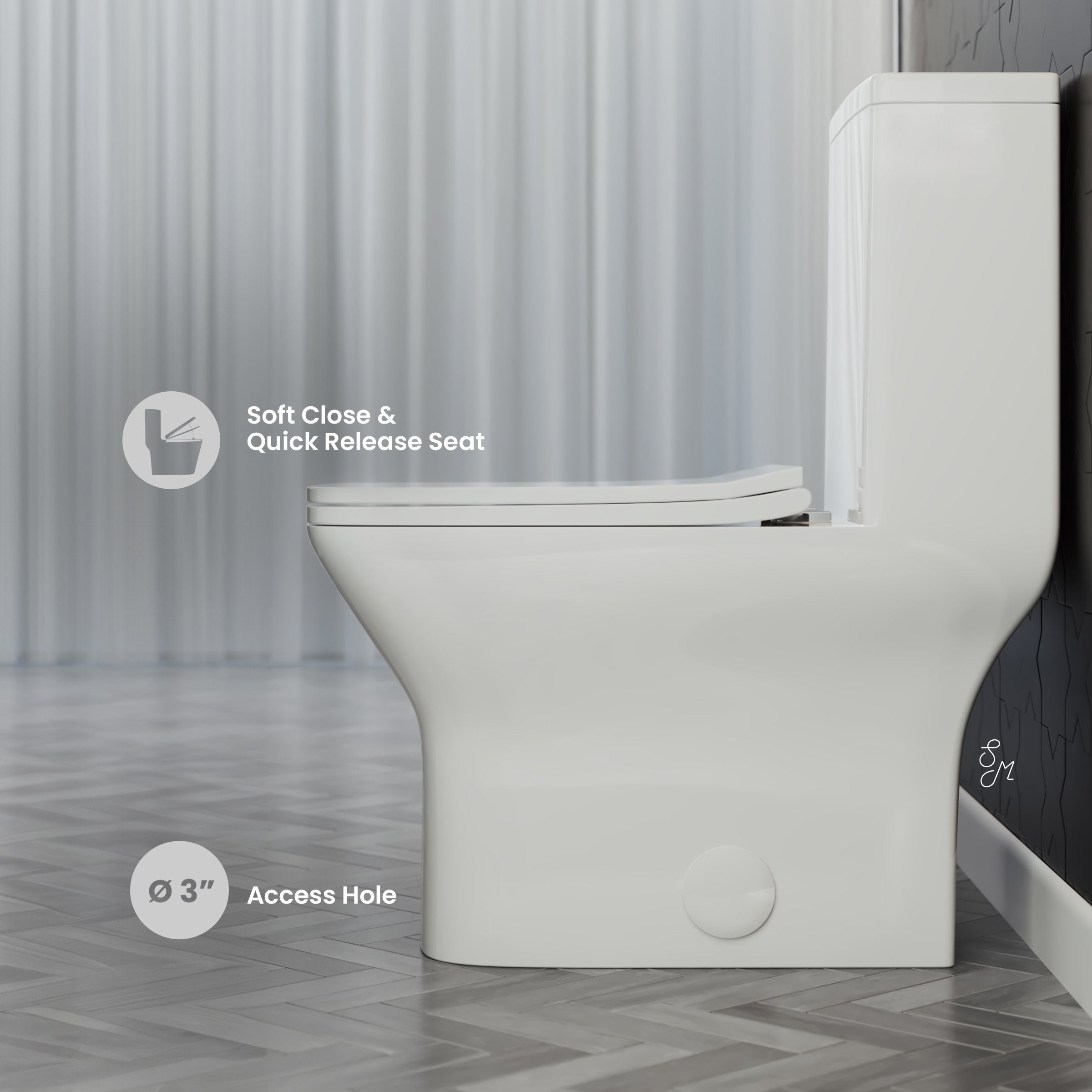Glossy White / Single - Left