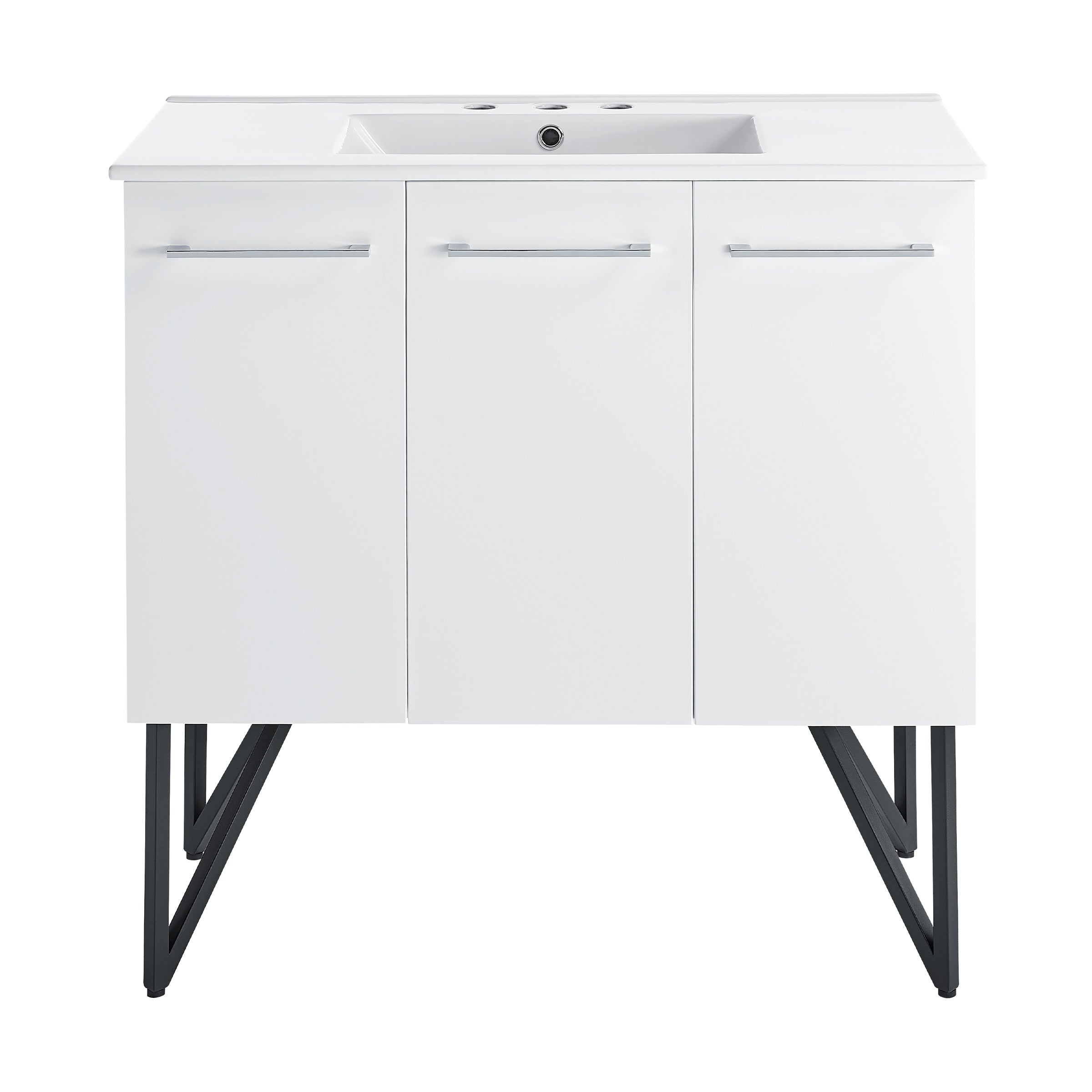 White / White / 3-Hole