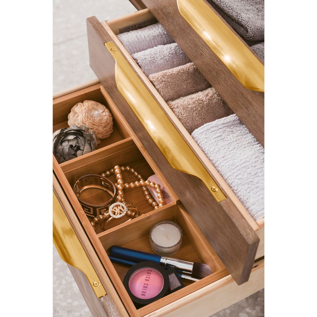 Latte Oak / Radiant Gold / Glossy White - 1 Faucet Hole