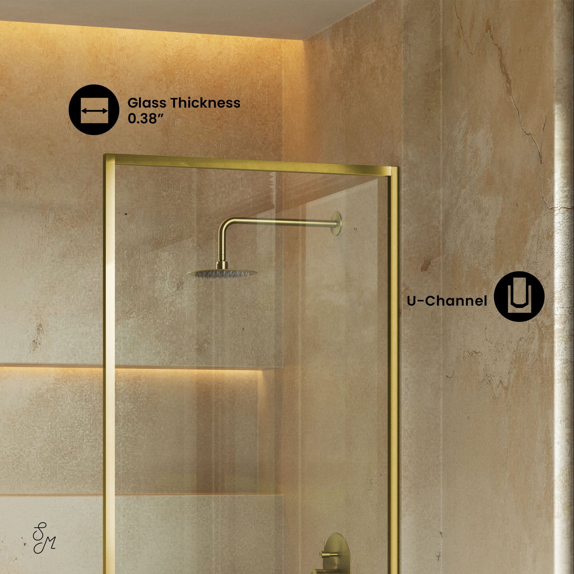 Brushed Gold / Bathtub Door