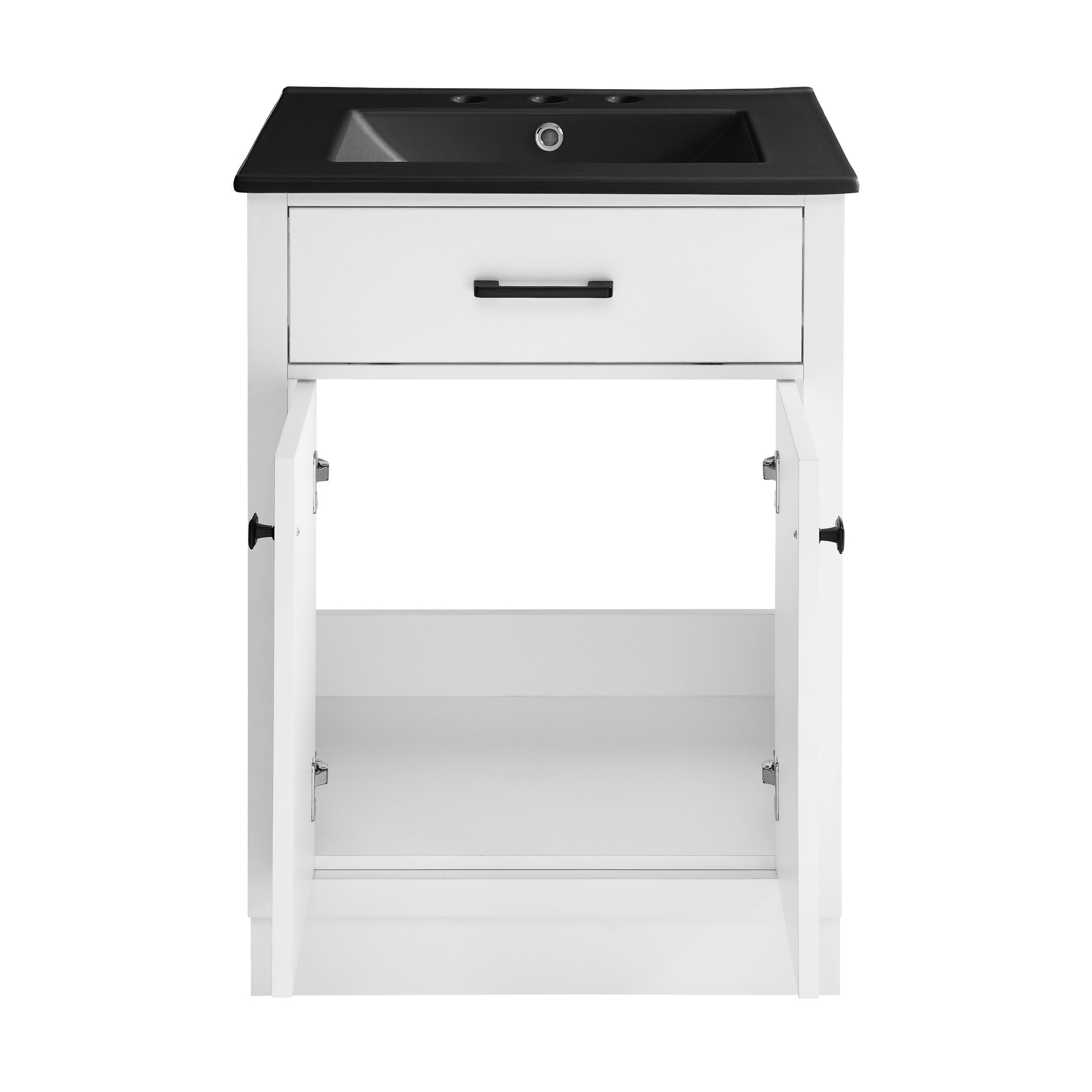 White / Matte Black / 3-Hole