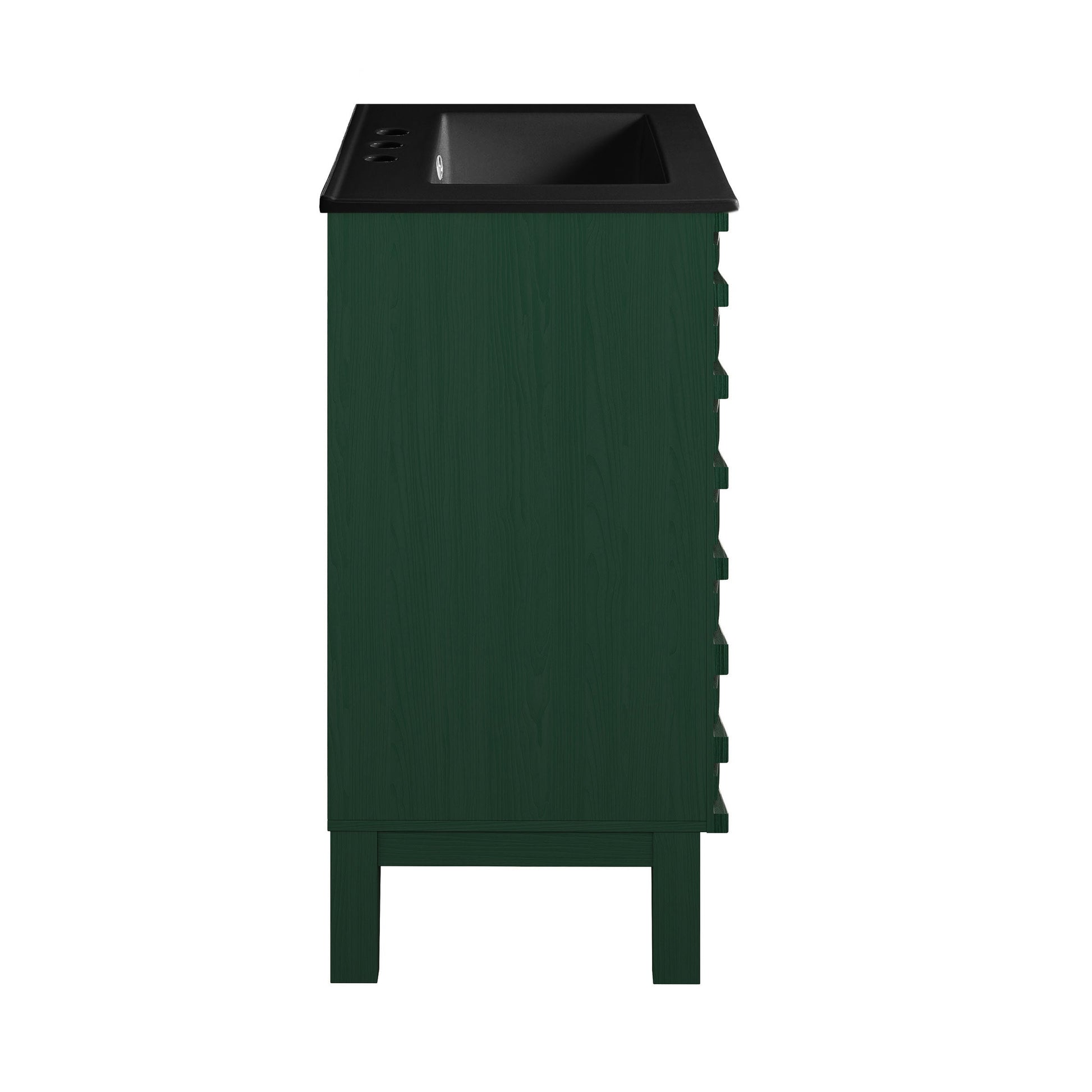 Green Oak / Matte Black / 3-Hole - Center