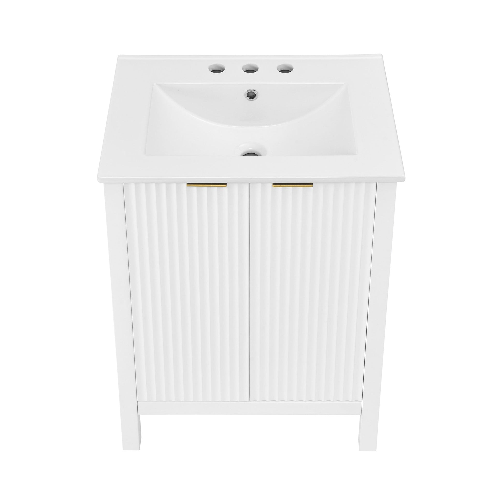 White / White / 3-Hole