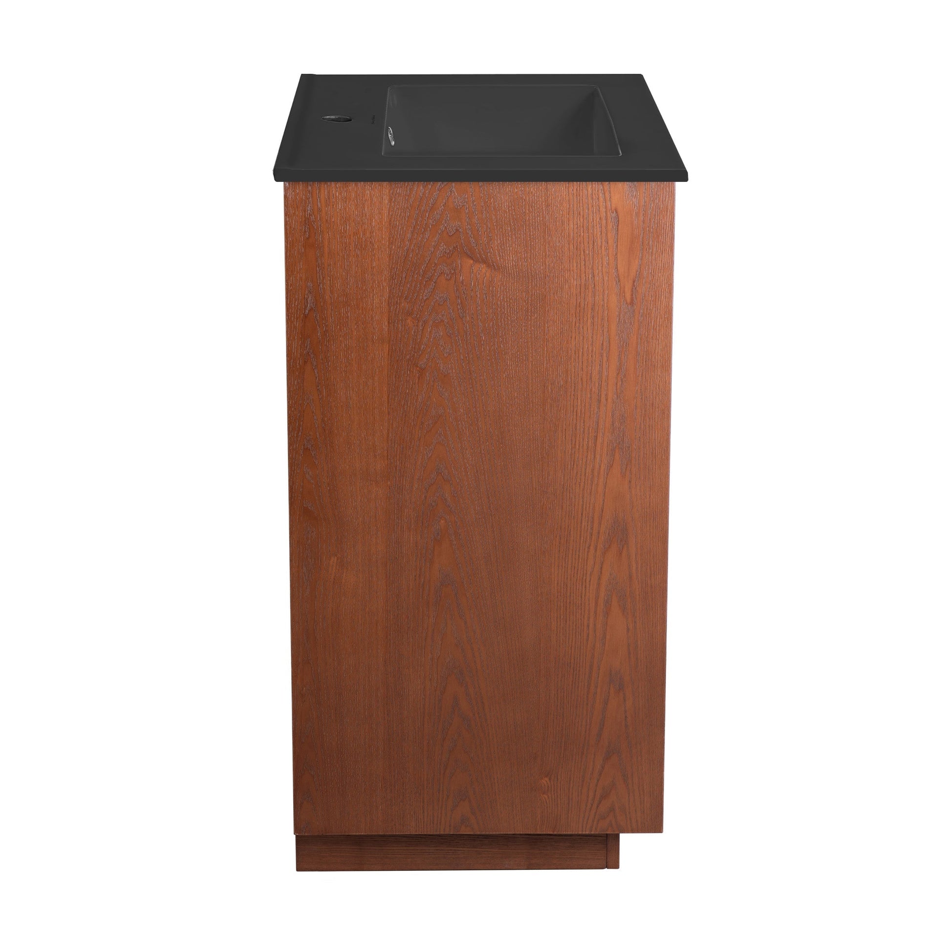 Brown Oak / Black / 1-Hole