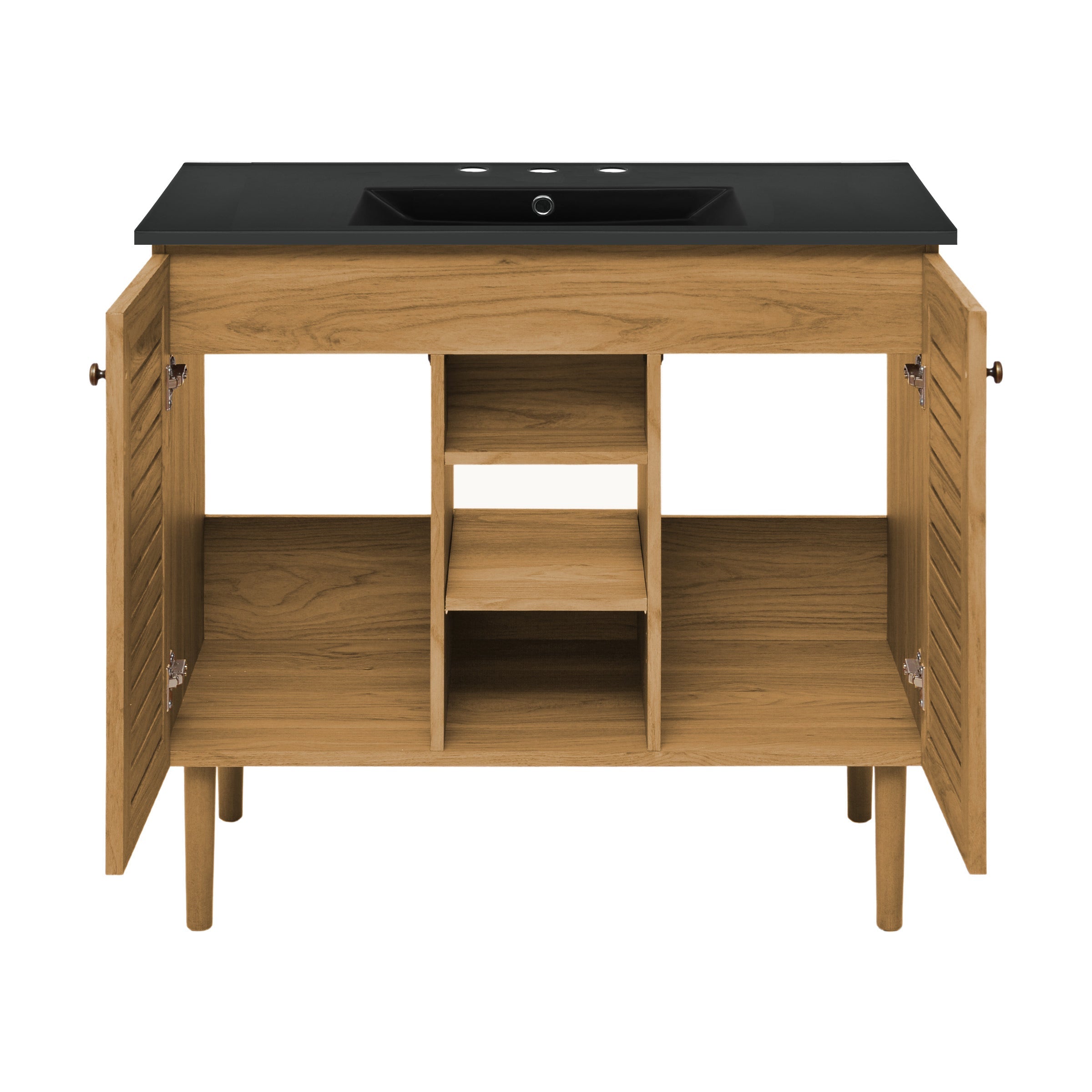 Golden Oak / Black / 3-Hole