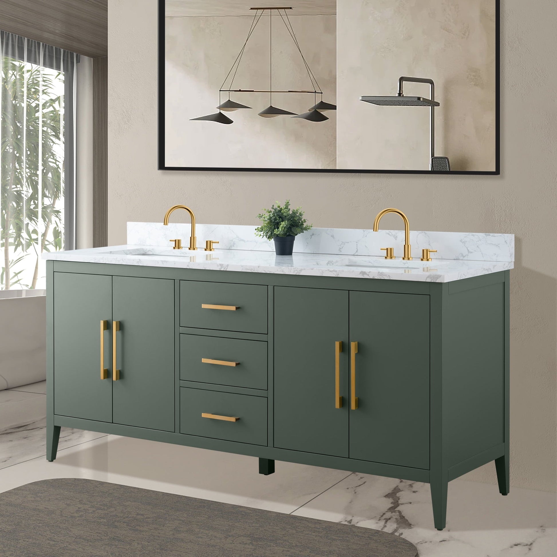 Vintage Green / Golden Brushed