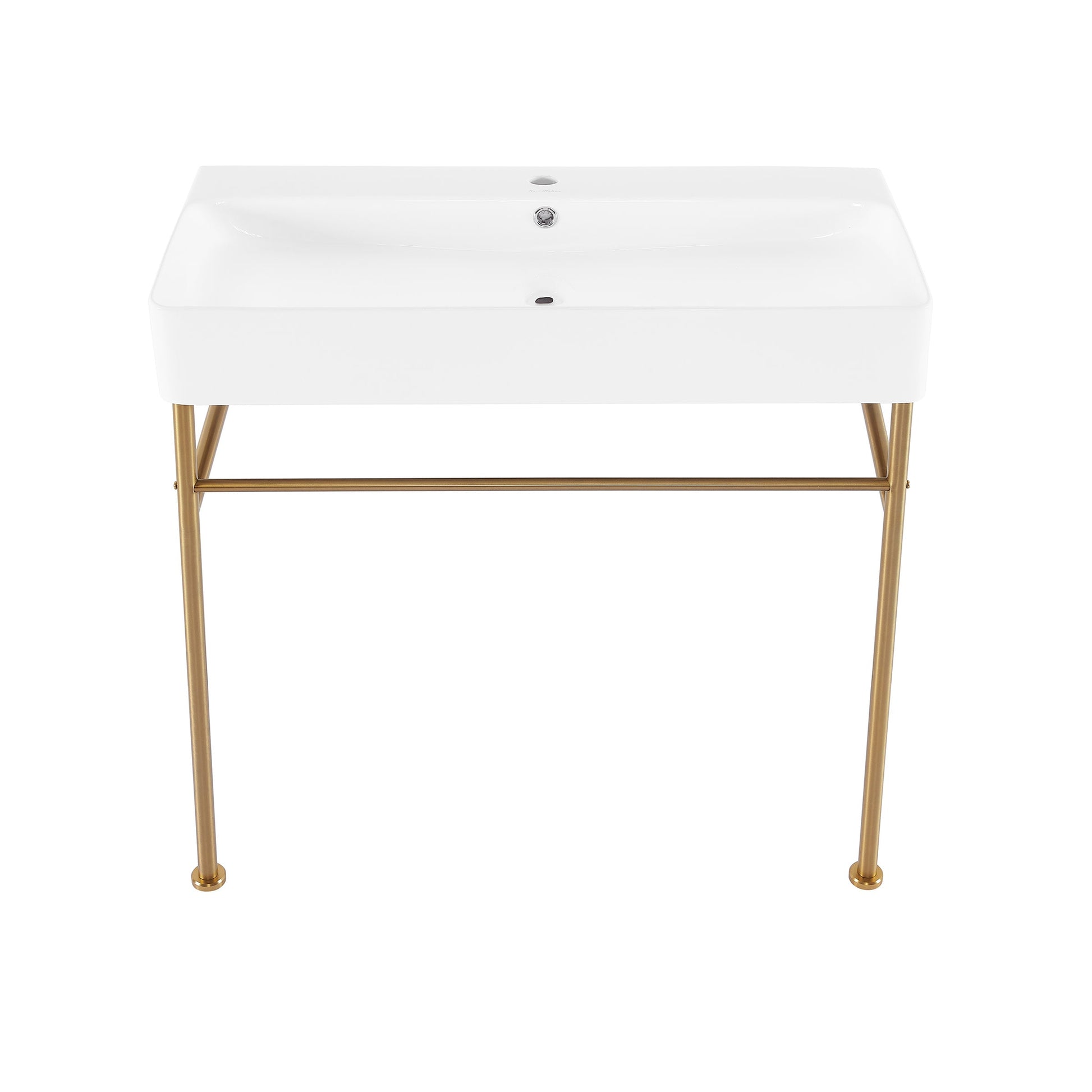 Brushed Gold / White