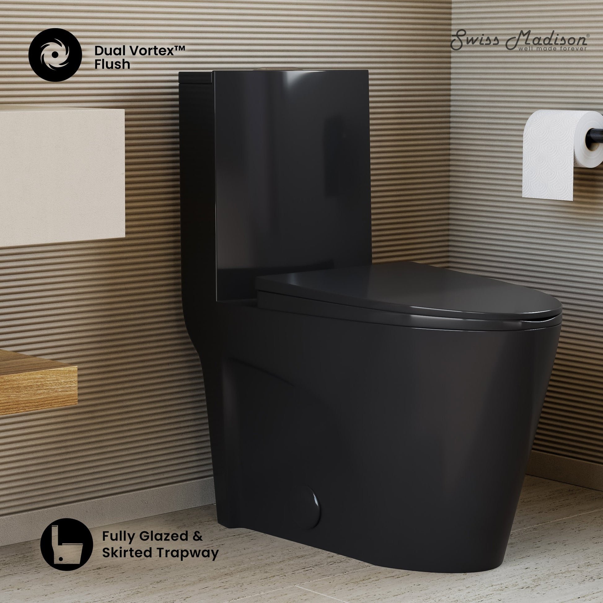 Glossy Black / Dual - Top / Chrome