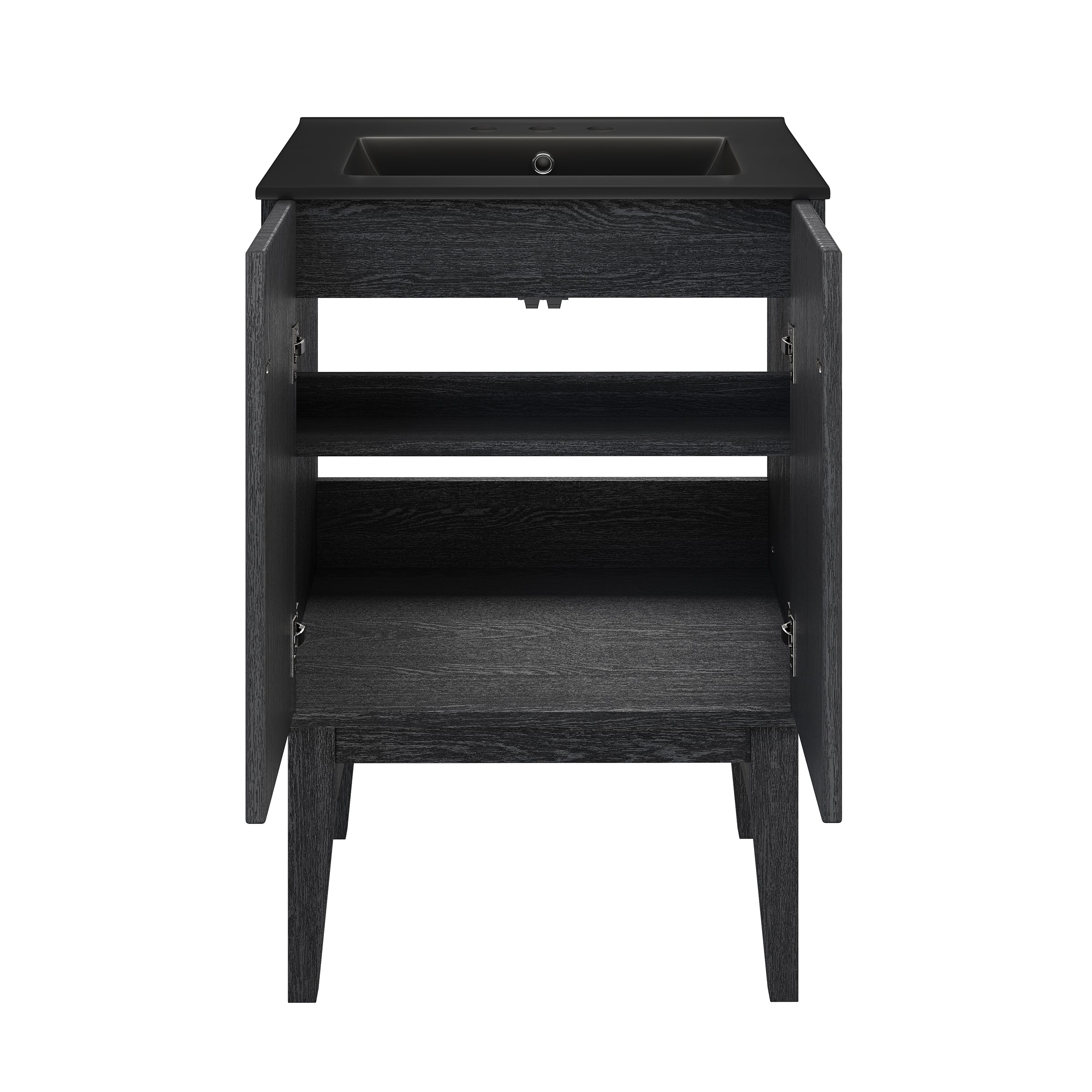 Black Oak / Matte Black / 3-Hole