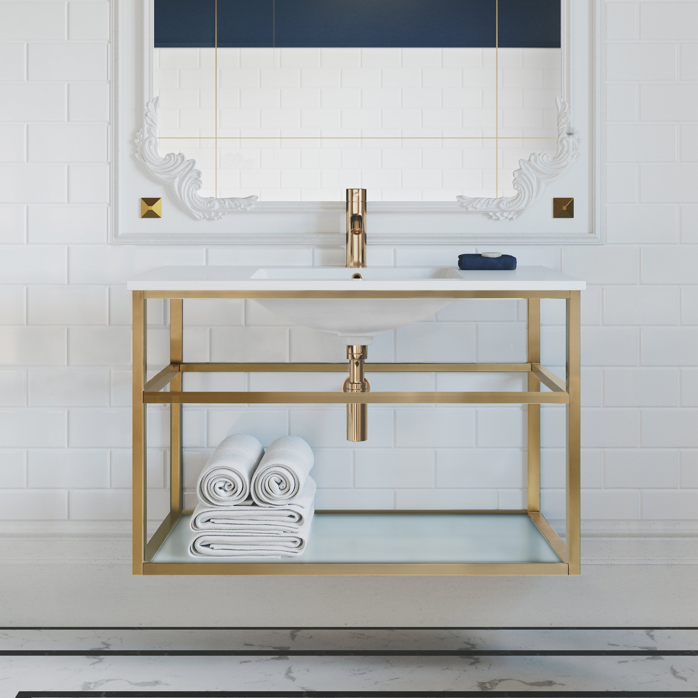 Gold / White / 1-Hole