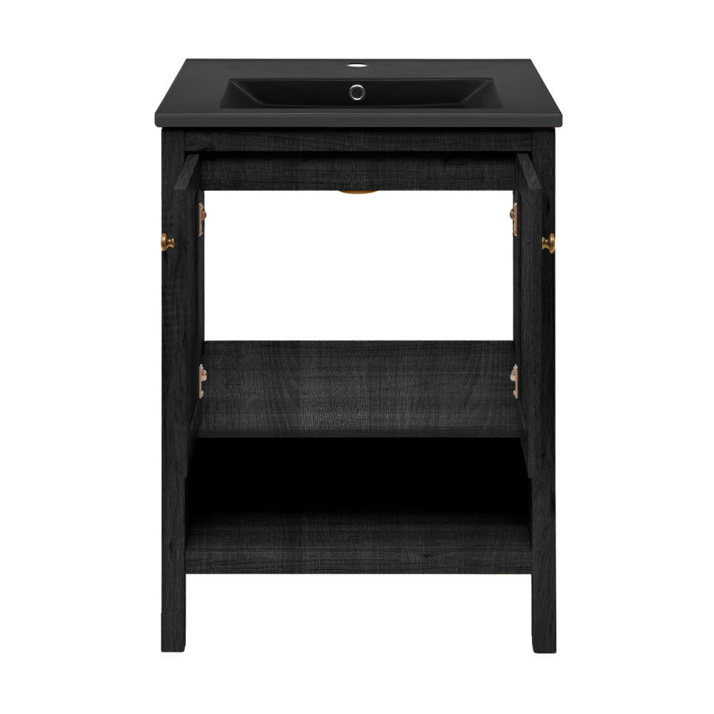 Black Oak / Black / 1-Hole