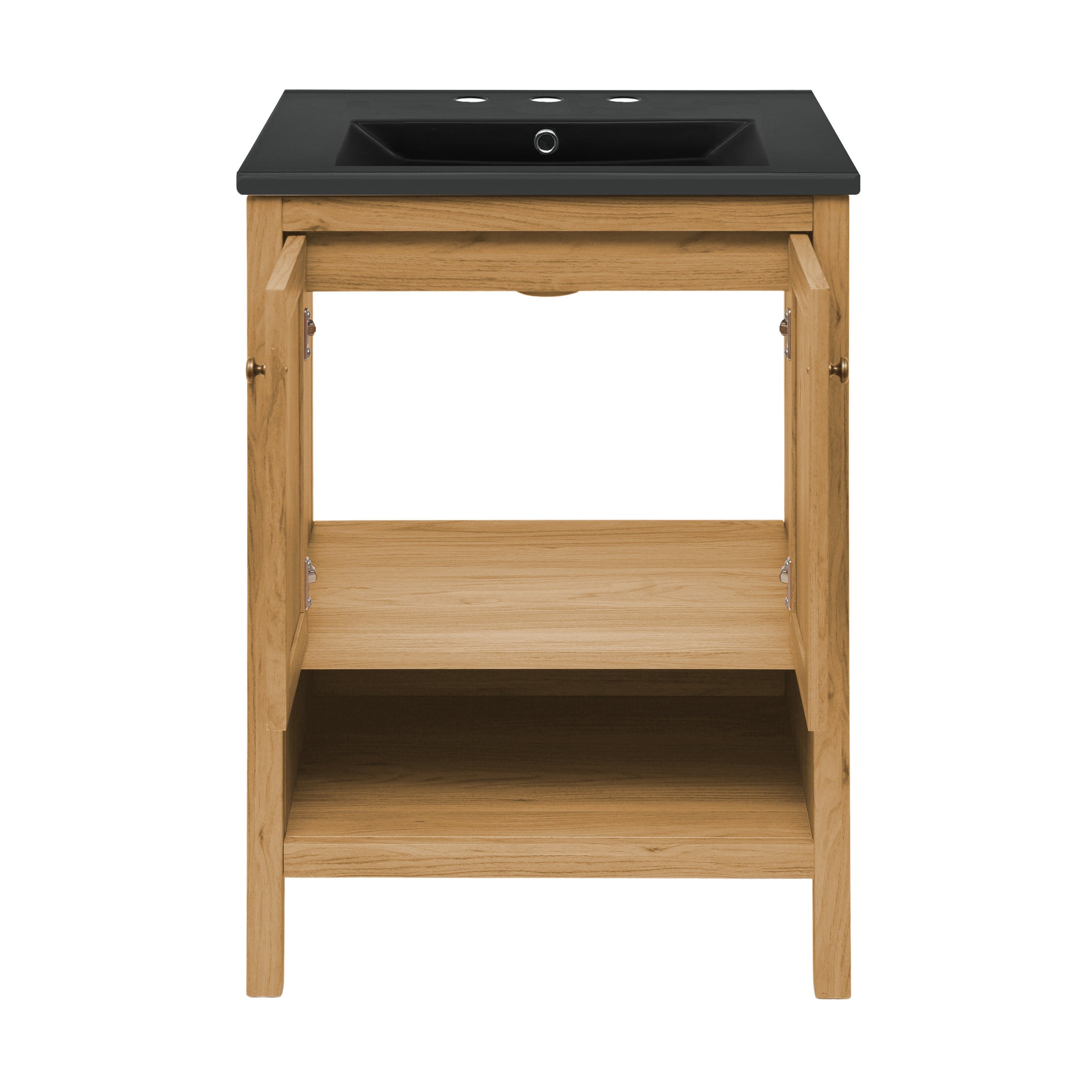 Golden Oak / Black / 3-Hole
