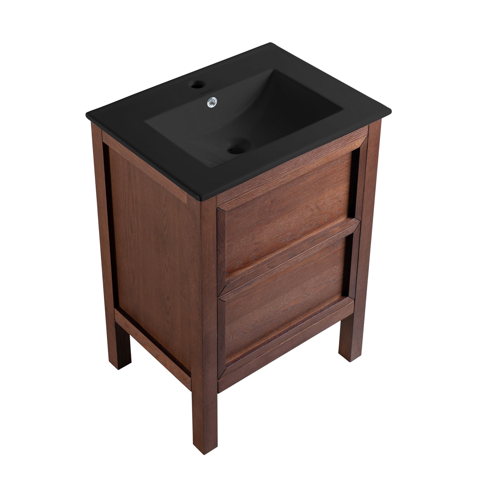 Brown Walnut / Matte Black / 1-Hole