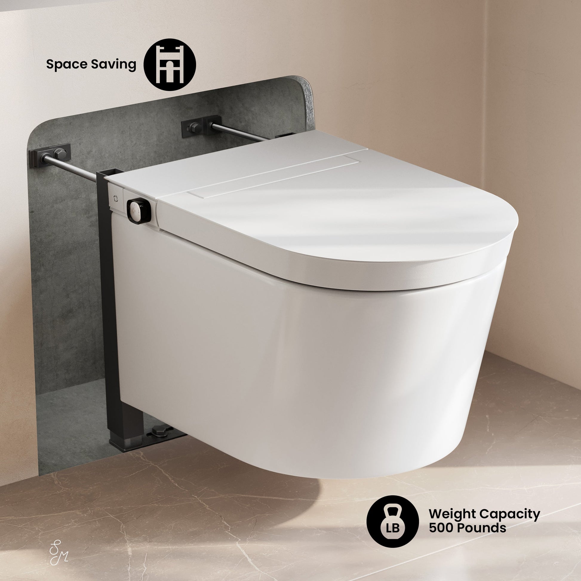 Glossy White / Manual Bidet