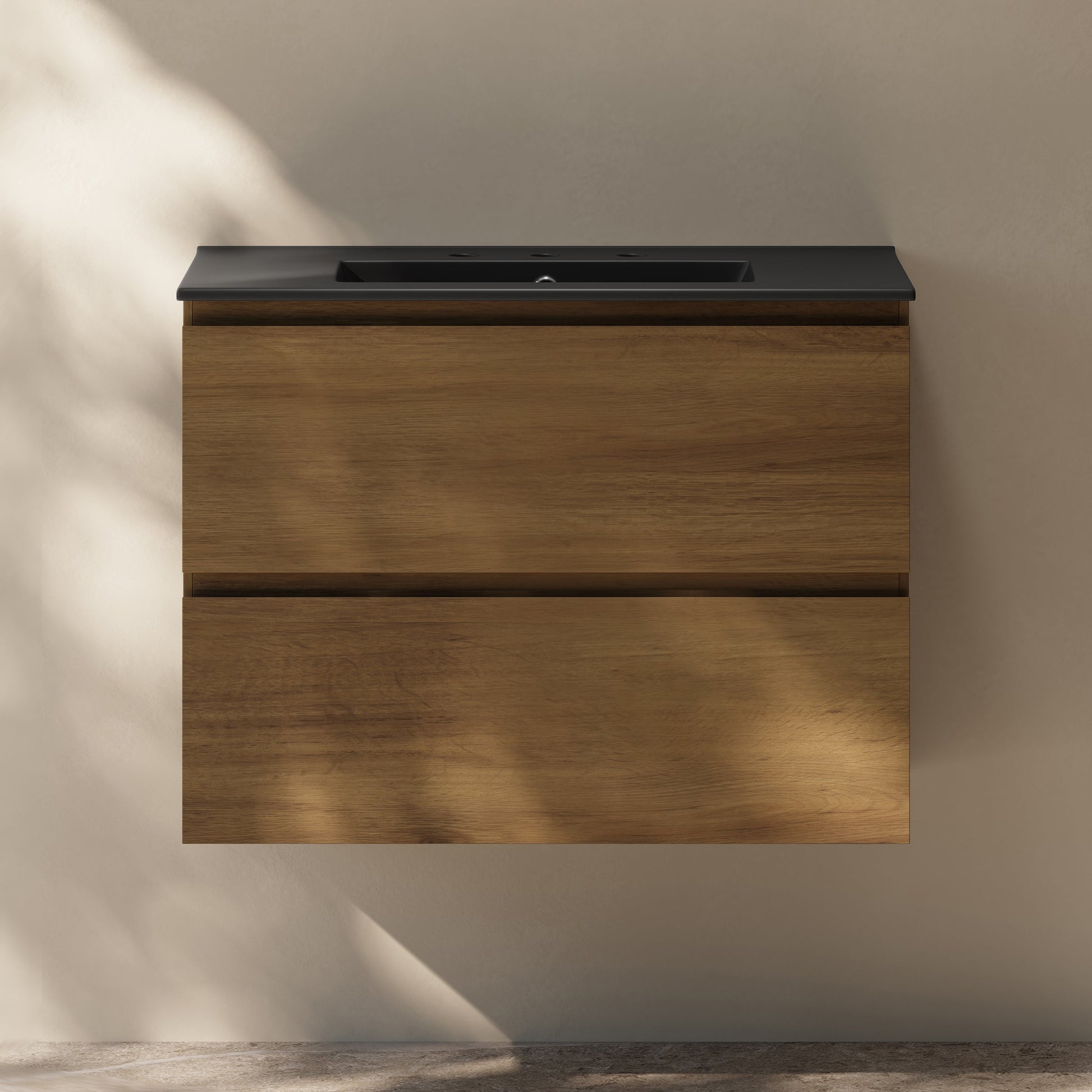 Brown Oak / Matte Black / 3-Hole