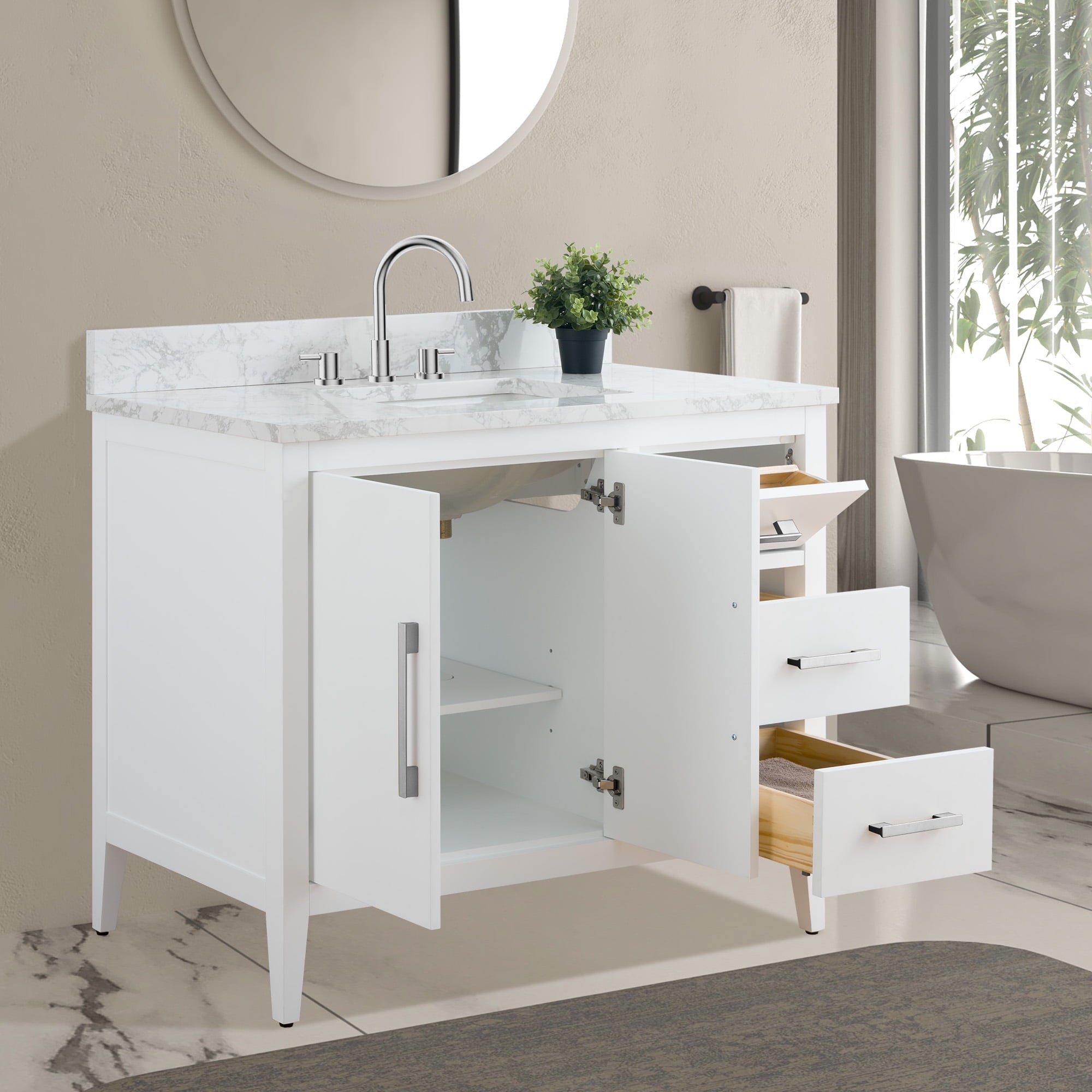 White / Brushed Nickel
