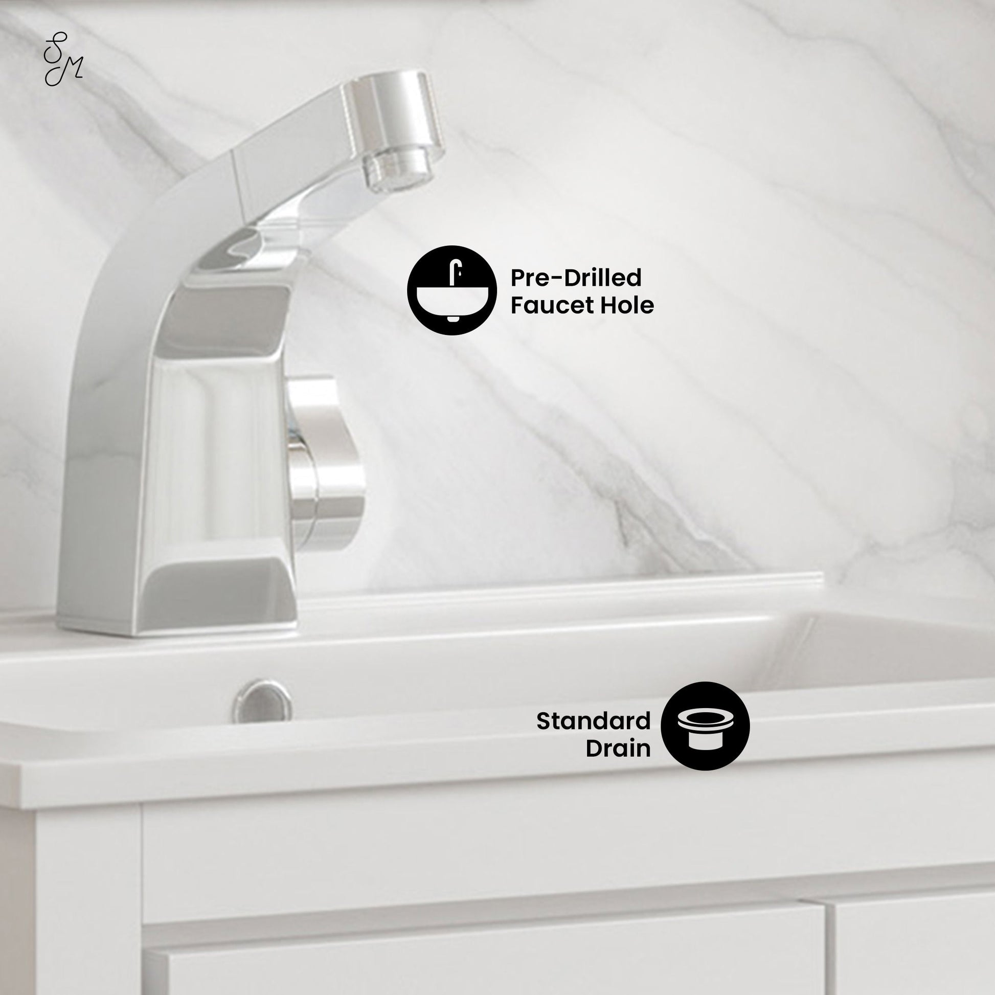 White / White / 1-Hole